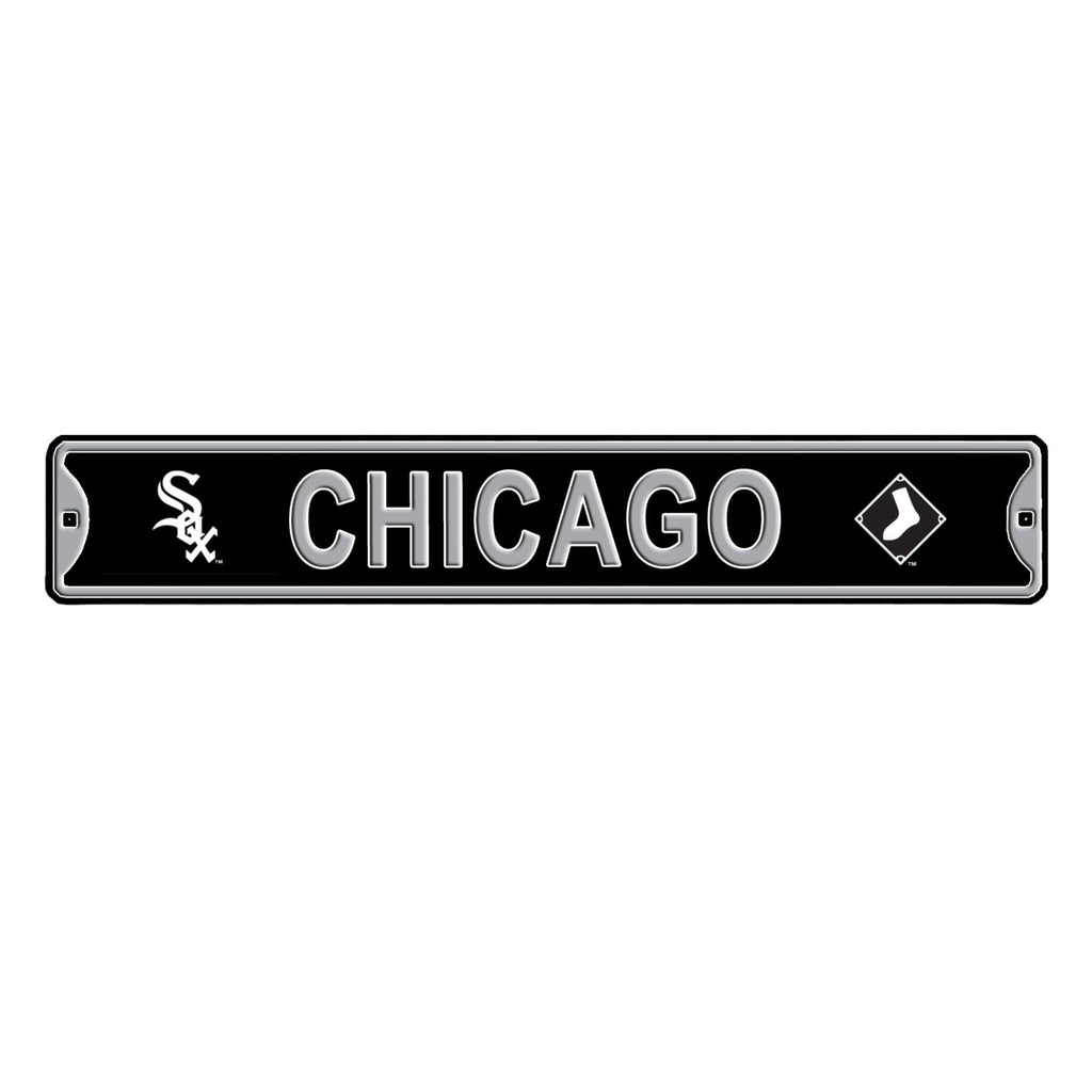 Chicago White Sox -CITY LOGO- Steel Embossed MLB Mini Street Sign