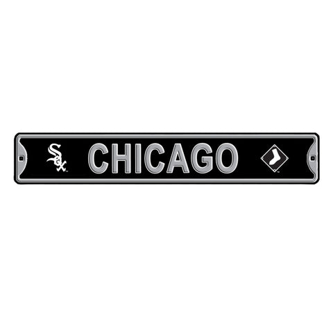 Chicago White Sox -CITY LOGO- Steel Embossed MLB Mini Street Sign