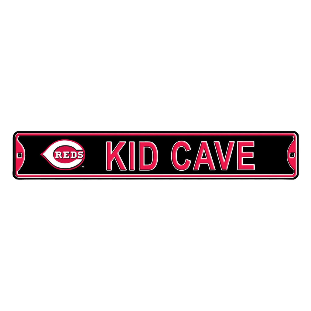 Cincinnati Reds- KID CAVE -Steel Embossed MLB Mini Street Sign