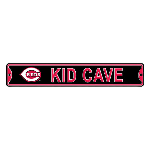 Cincinnati Reds- KID CAVE -Steel Embossed MLB Mini Street Sign