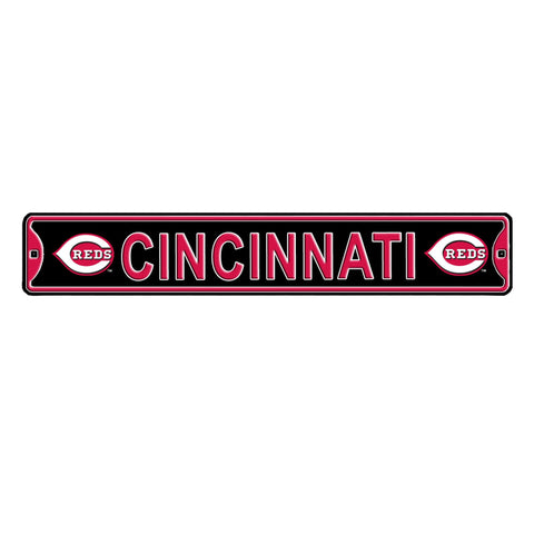Cincinnati Reds -CITY LOGO- Steel Embossed MLB Mini Street Sign