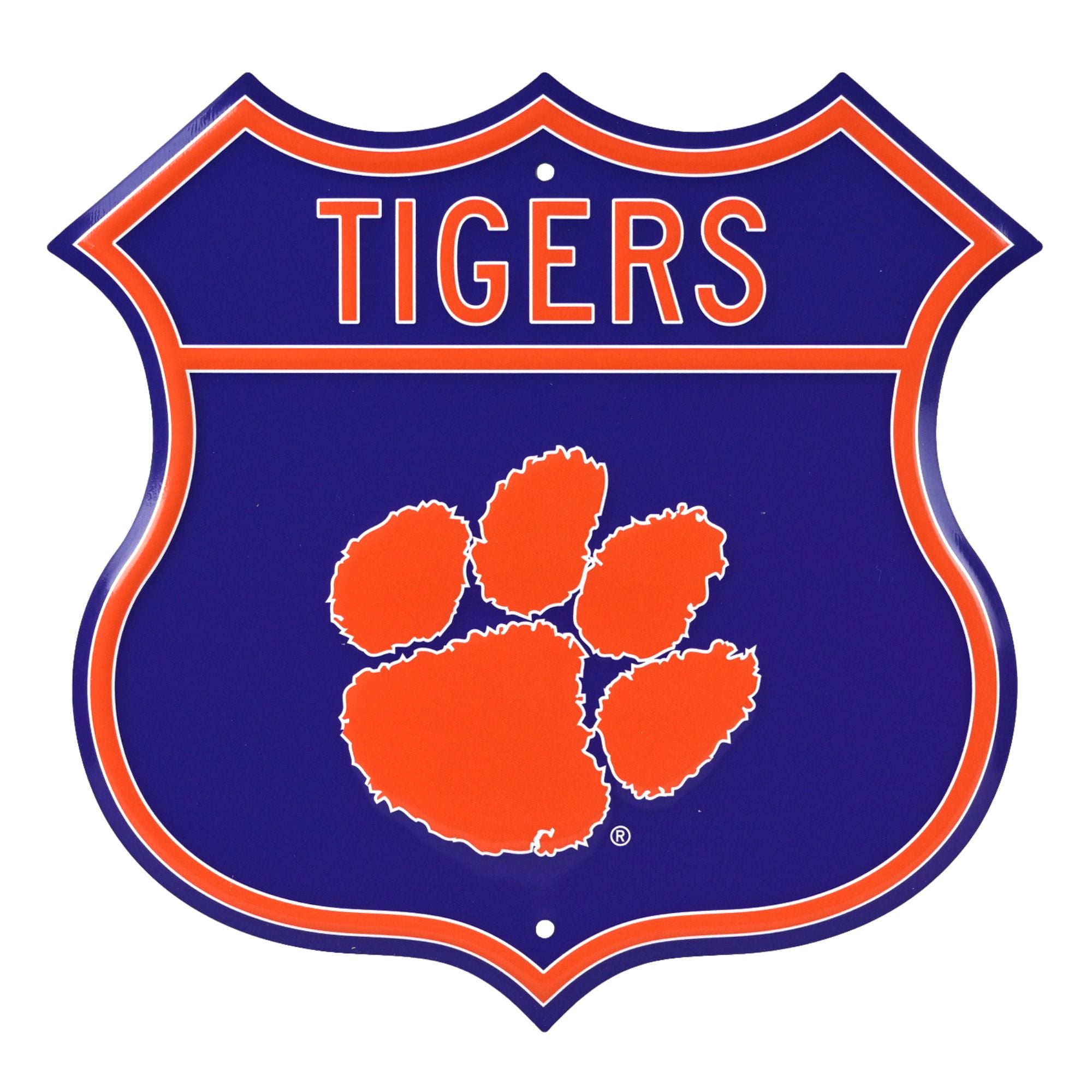 Clemson Tigers Embossed Steel Route Sign