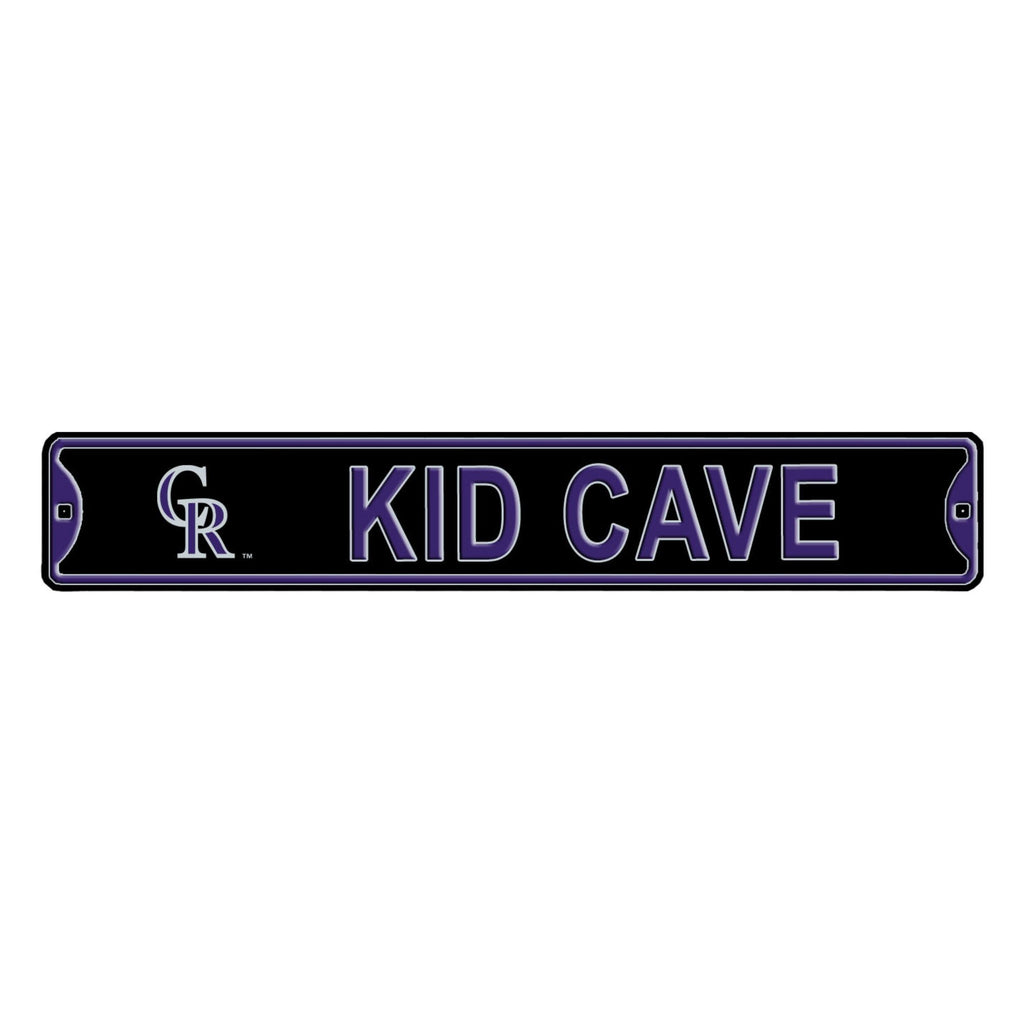 Colorado Rockies- KID CAVE -Steel Embossed MLB Mini Street Sign