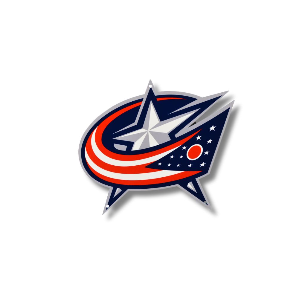 Columbus Blue Jackets 12" Spirit Size Steel Laser Cut Sign