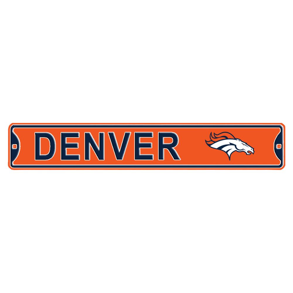 Denver Broncos - CITY LOGO- Steel Embossed NFL Mini Street Sign