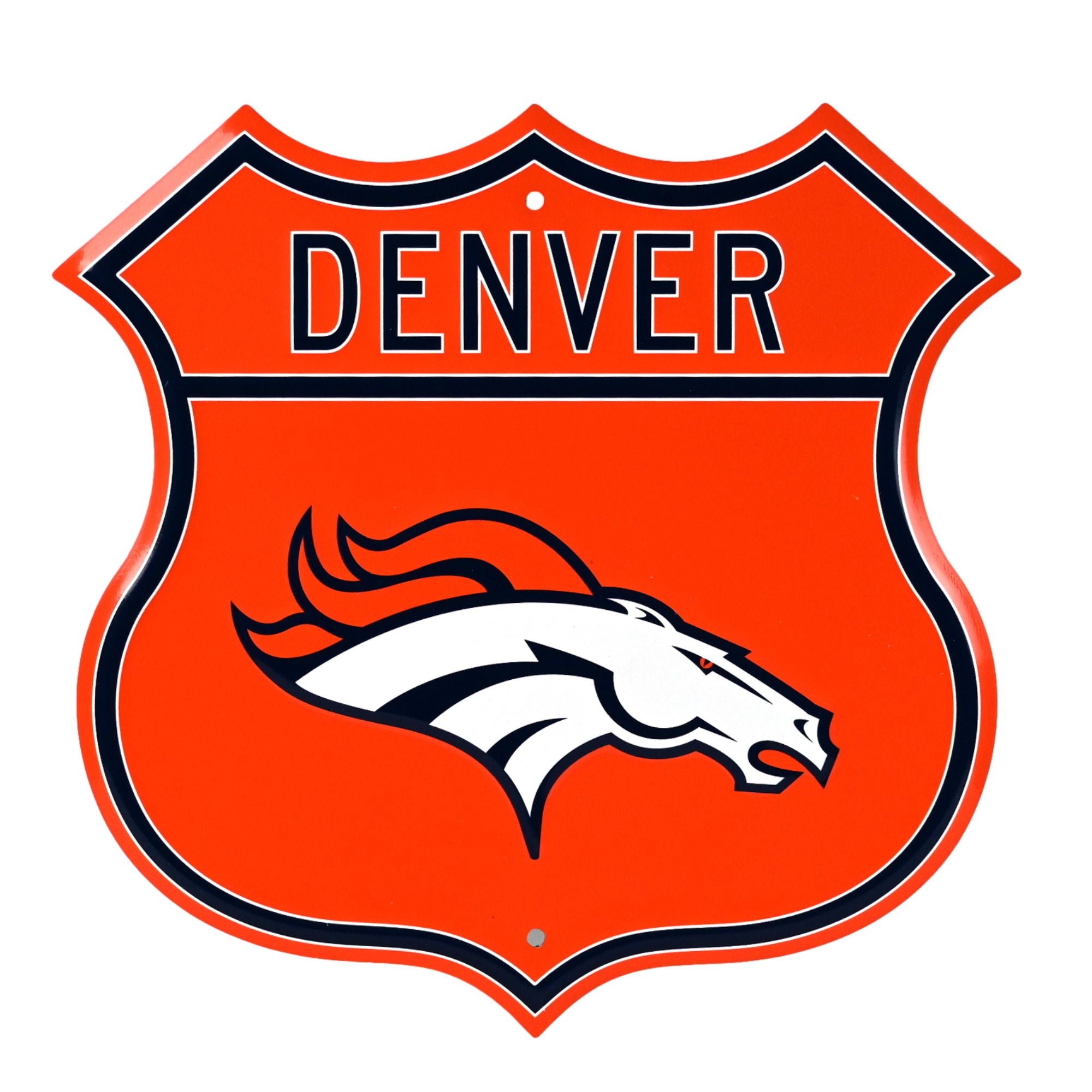 Denver Broncos Embossed Steel Route Sign