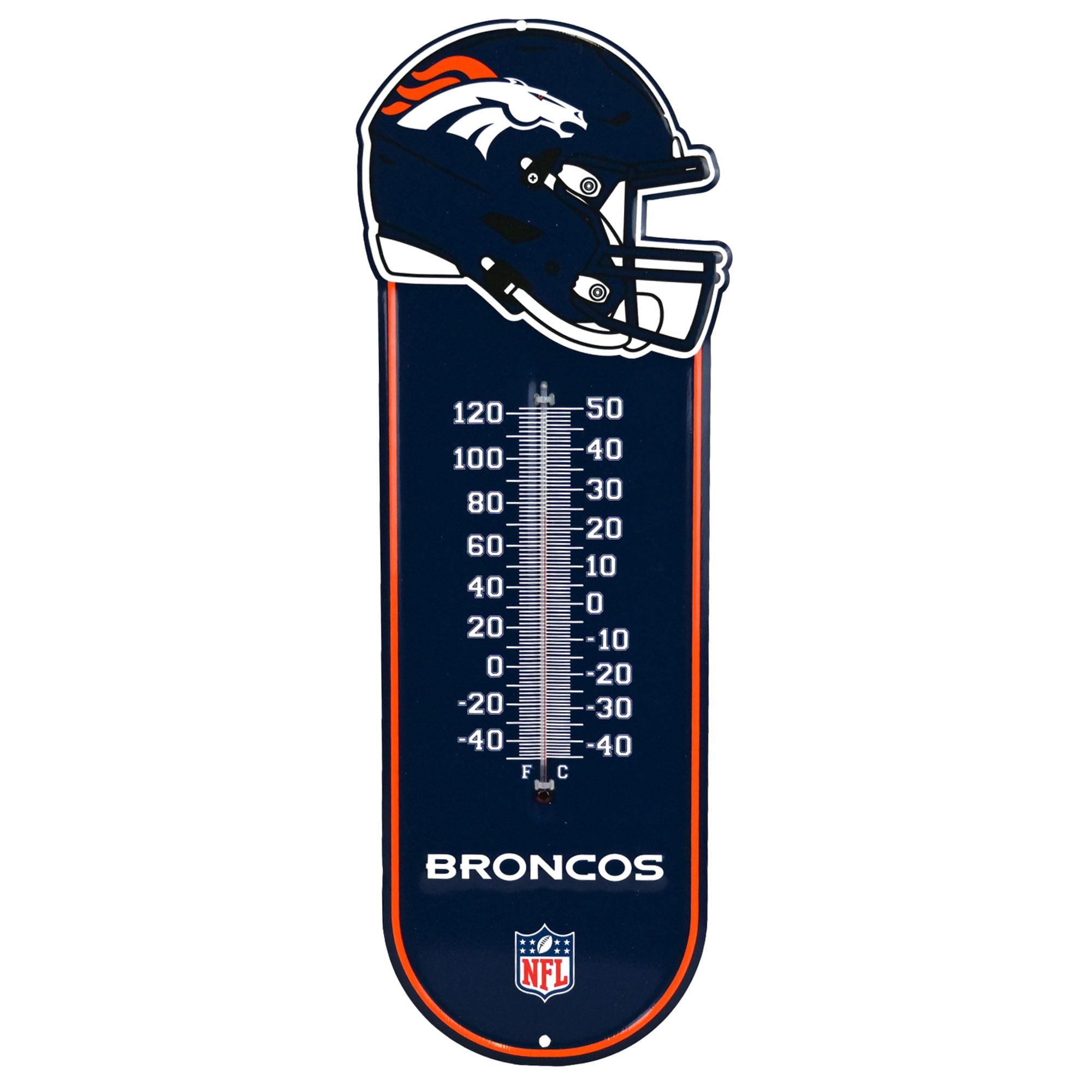 Denver Broncos - Embossed Steel Thermometer