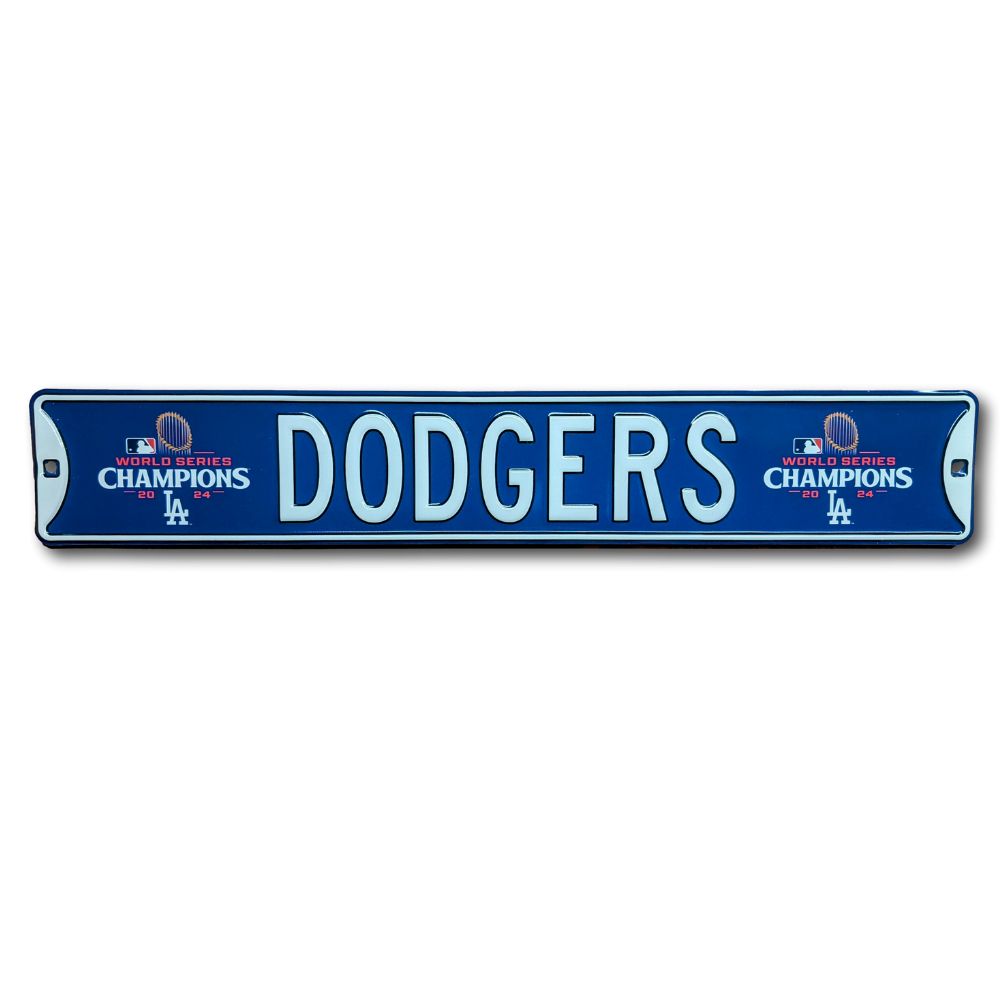 Los Angeles Dodgers - 2024 WORLD SERIES CHAMPIONS - Embossed Steel Street Sign