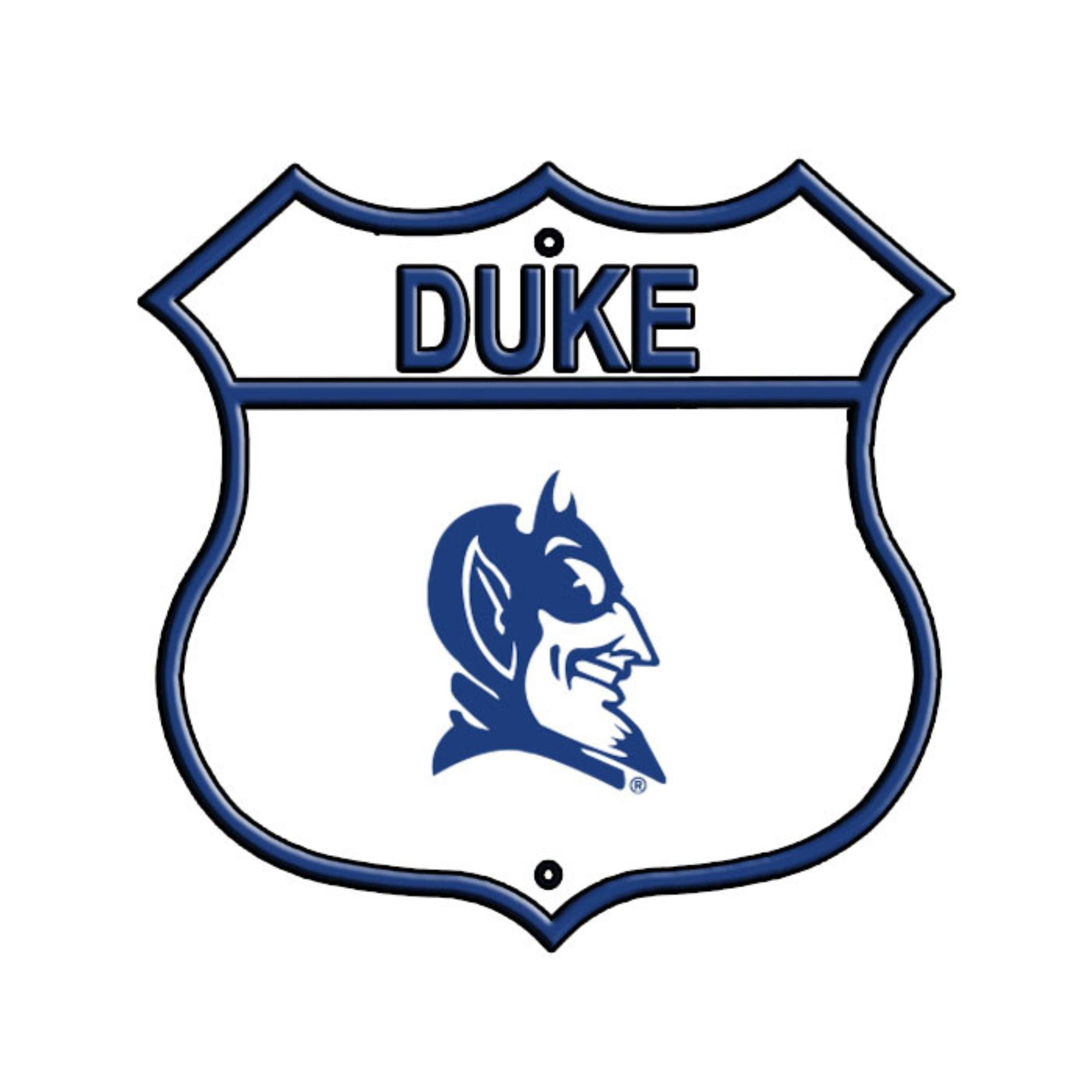 Duke Blue Devils Embossed Steel Route Sign