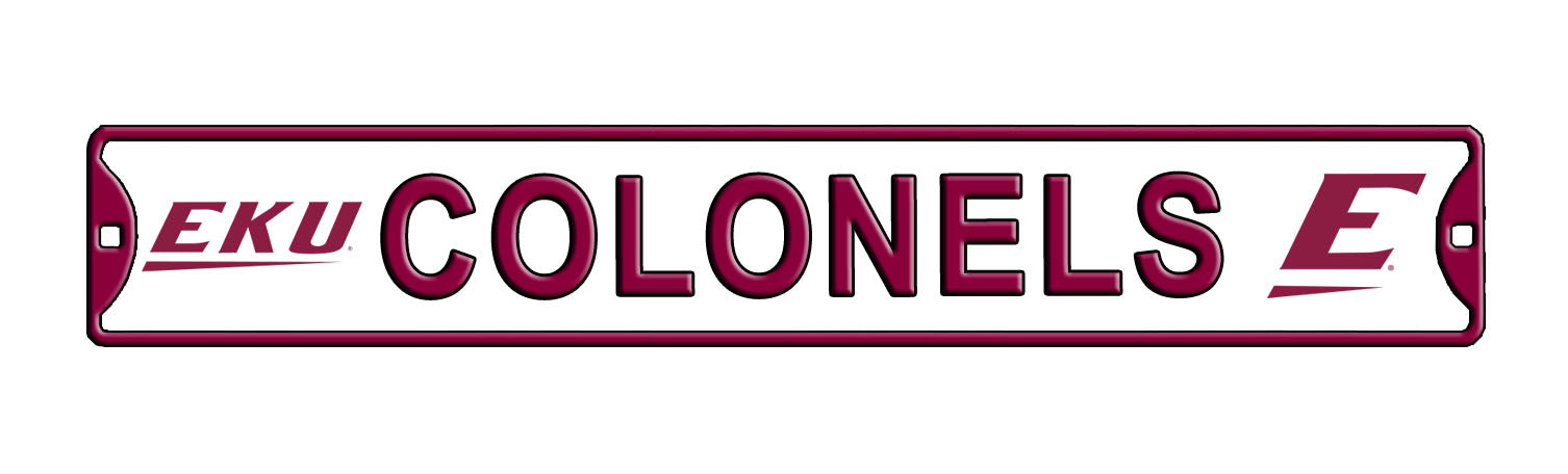Colonels EKU - Steel Embossed NCAA Mini Street Sign