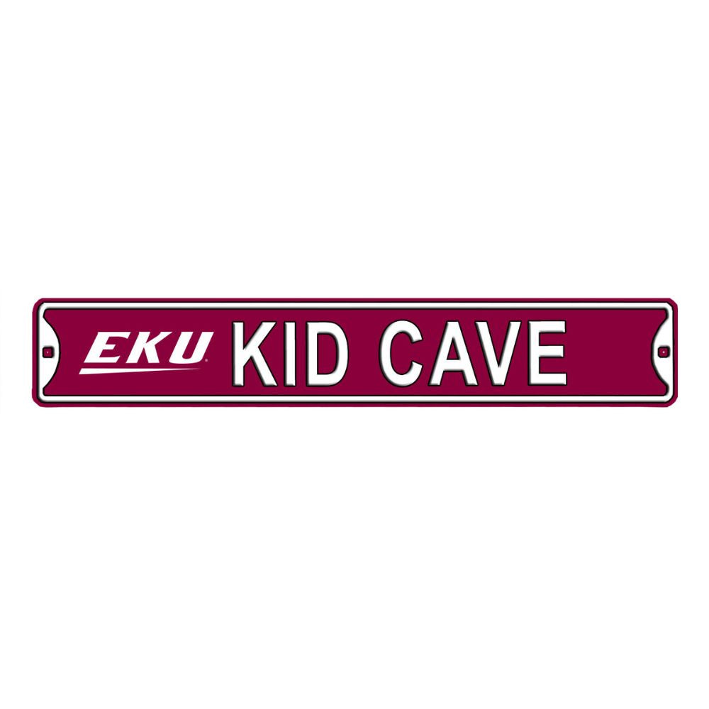 Eastern Kentucky Colonels - KID CAVE -Steel Embossed NCAA Mini Street Sign
