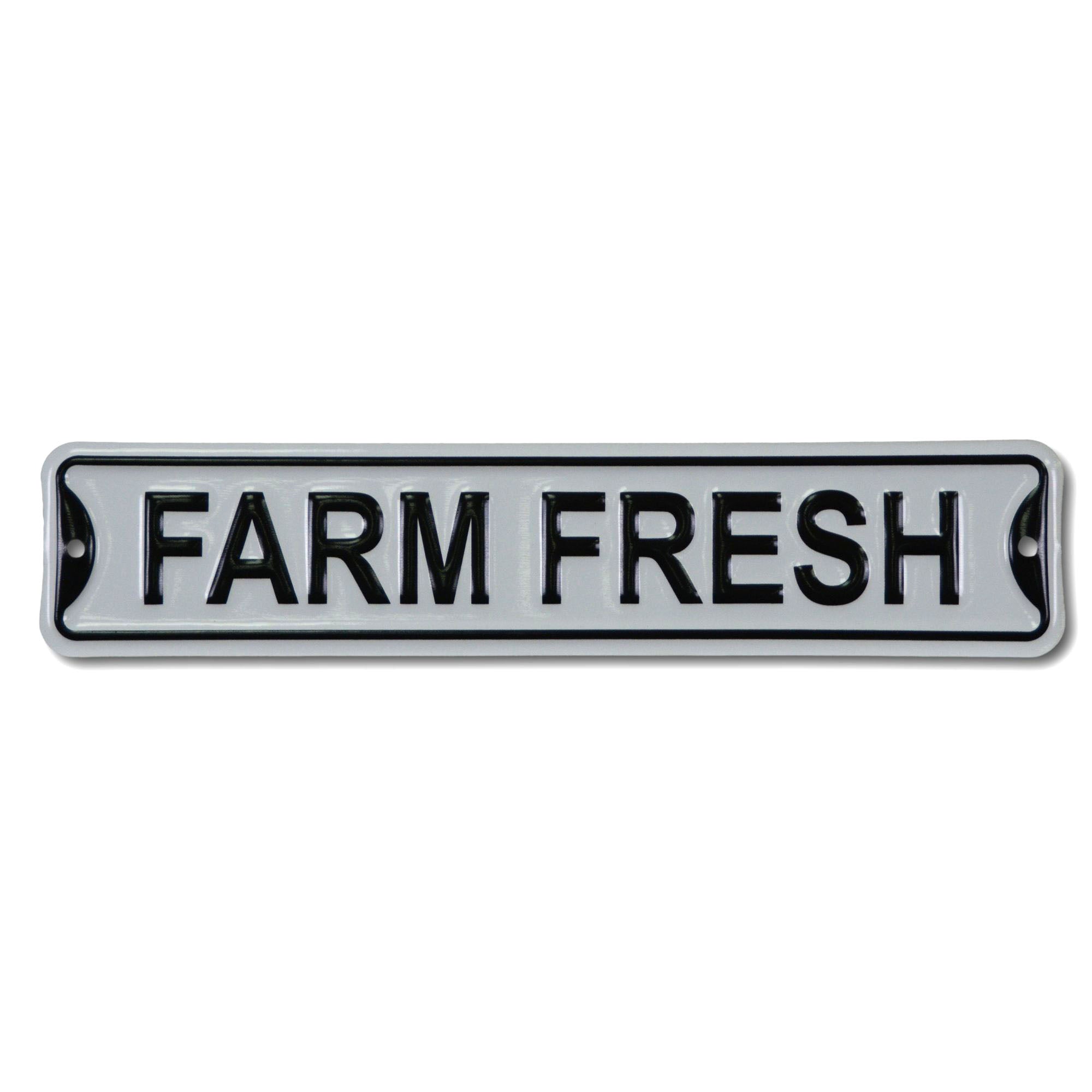 FARM FRESH - Steel Embossed Mini Street Sign