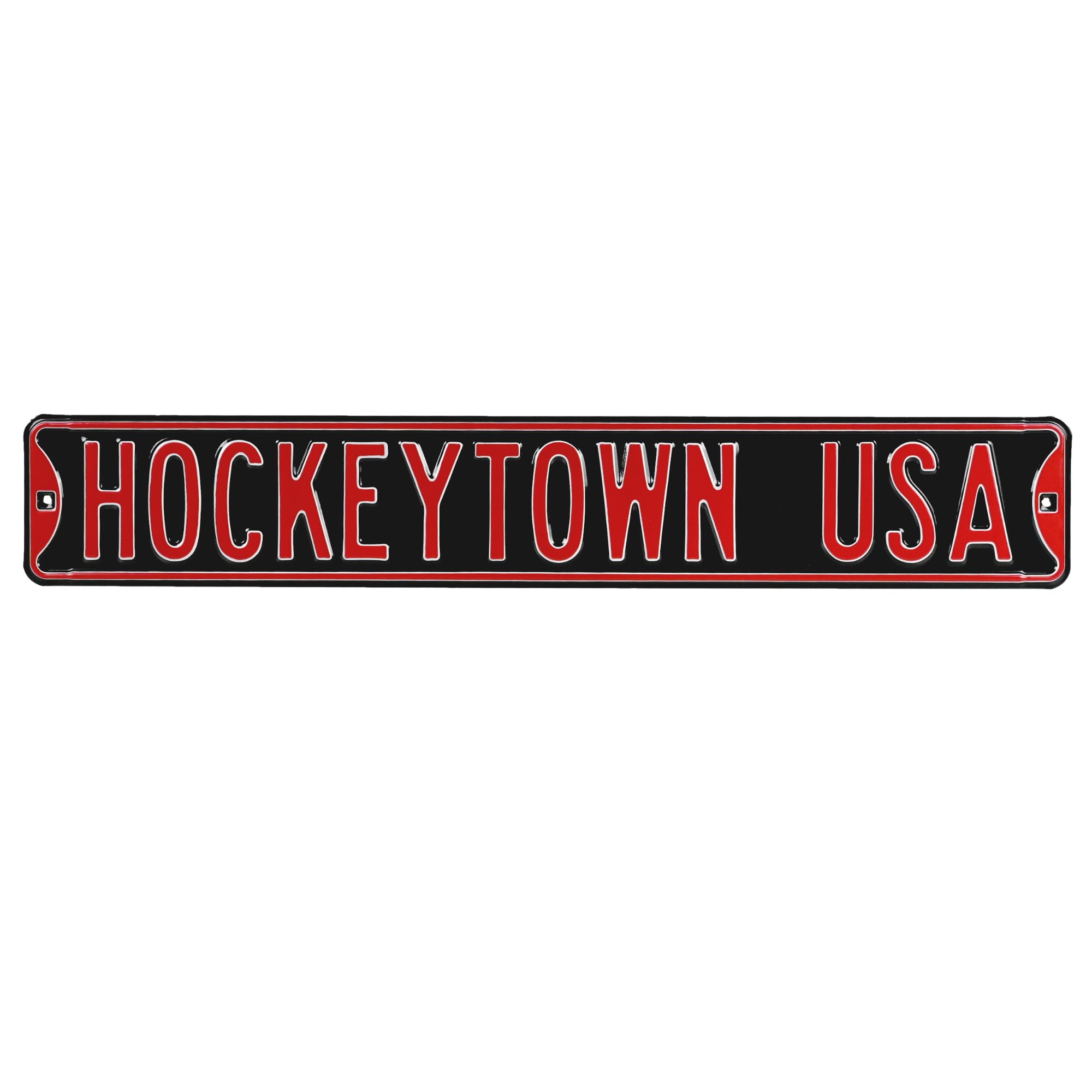 Detroit Red Wings - HOCKEYTOWN USA - Embossed Steel Street Sign