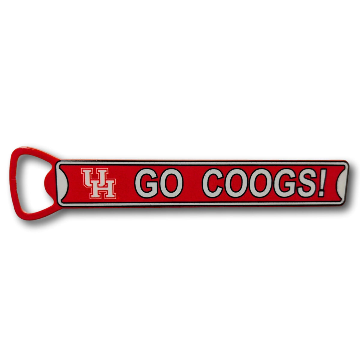Coogs Sign Houston Cougars - GO COOGS - Steel Bottle Opener – authenticstreetsigns