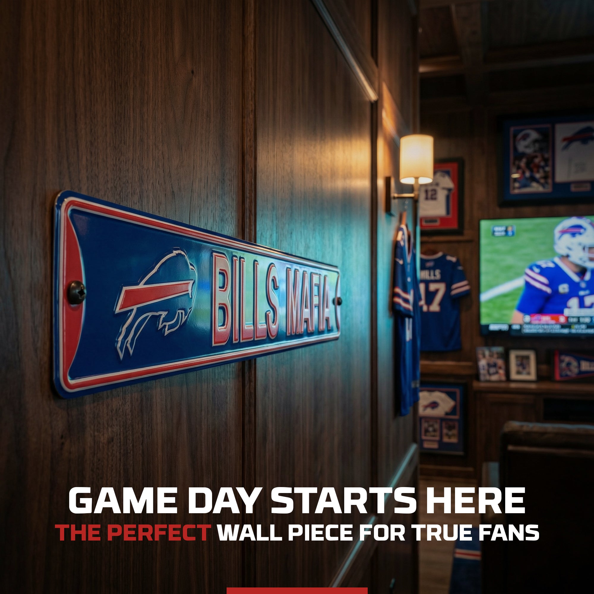 Buffalo Bills - Bills Mafia w/logo - Embossed Steel Street Sign