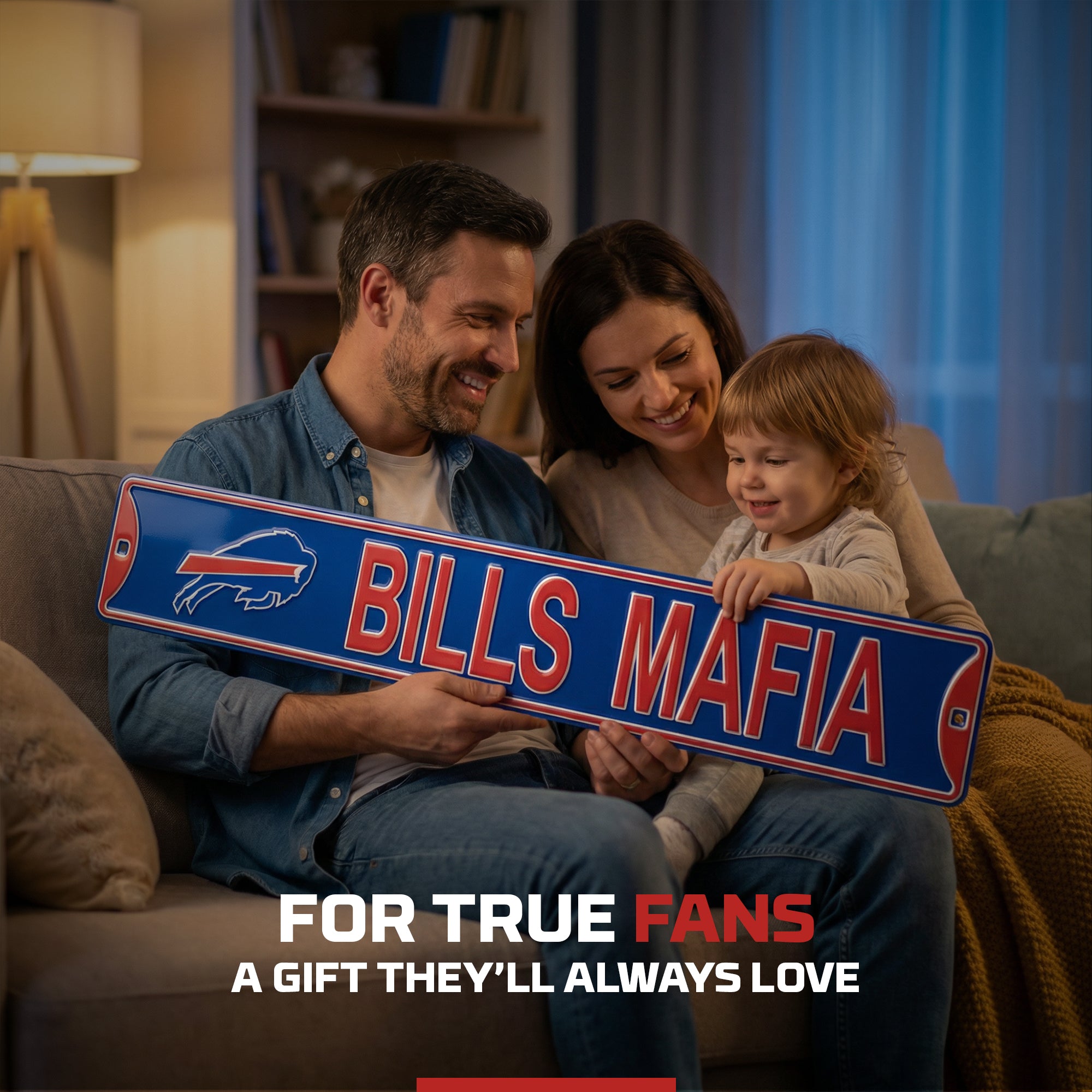 Buffalo Bills - Bills Mafia w/logo - Embossed Steel Street Sign