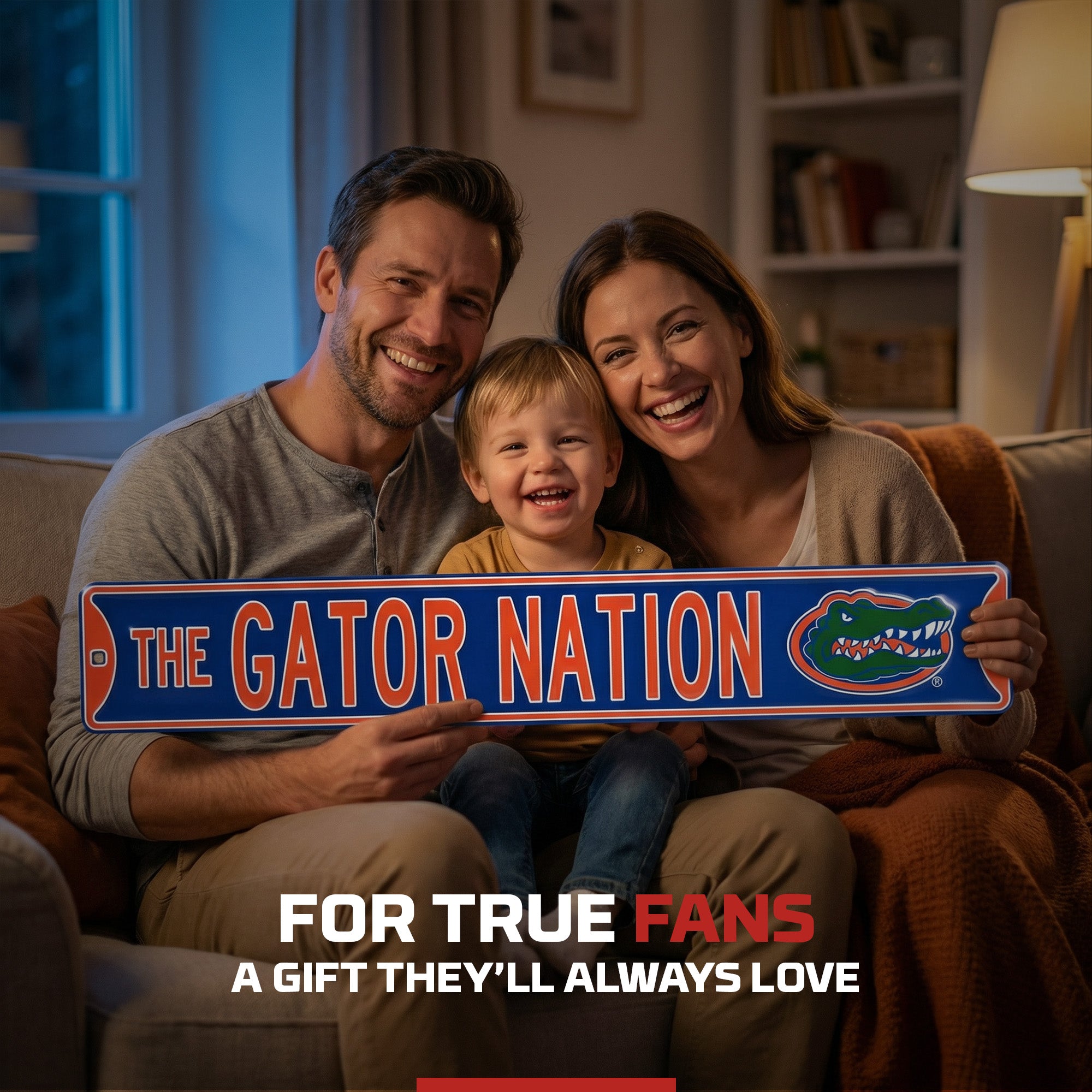 Florida Gators - THE GATOR NATION - Logo - Embossed Steel Street Sign