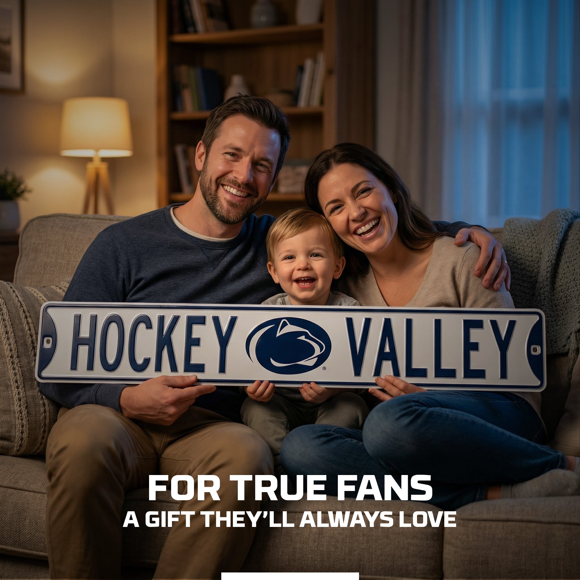 Penn State Nittany Lions - HOCKEY VALLEY - Logo - Embossed Steel Street Sign