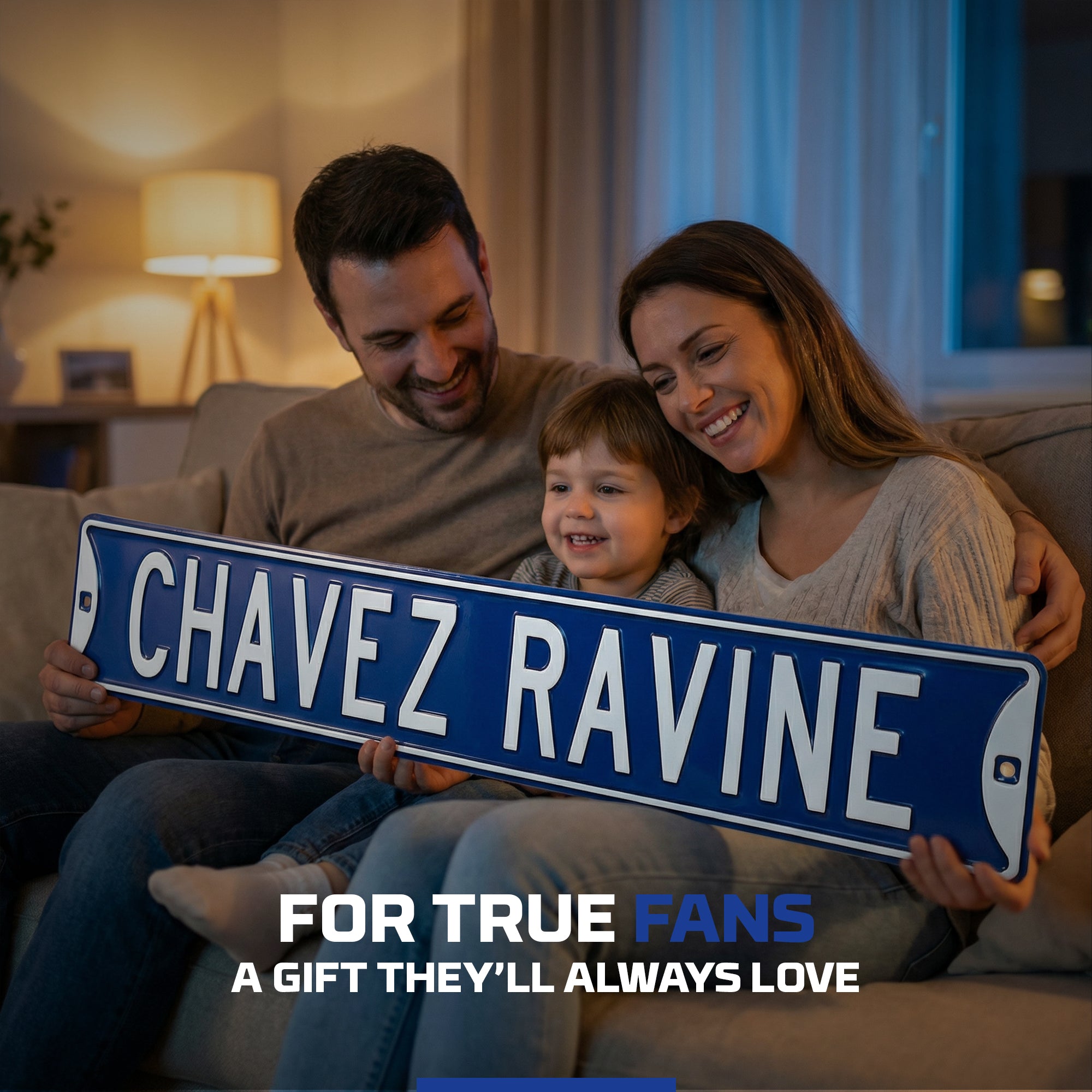 Los Angeles Dodgers - CHAVEZ RAVINE - Embossed Steel Street Sign
