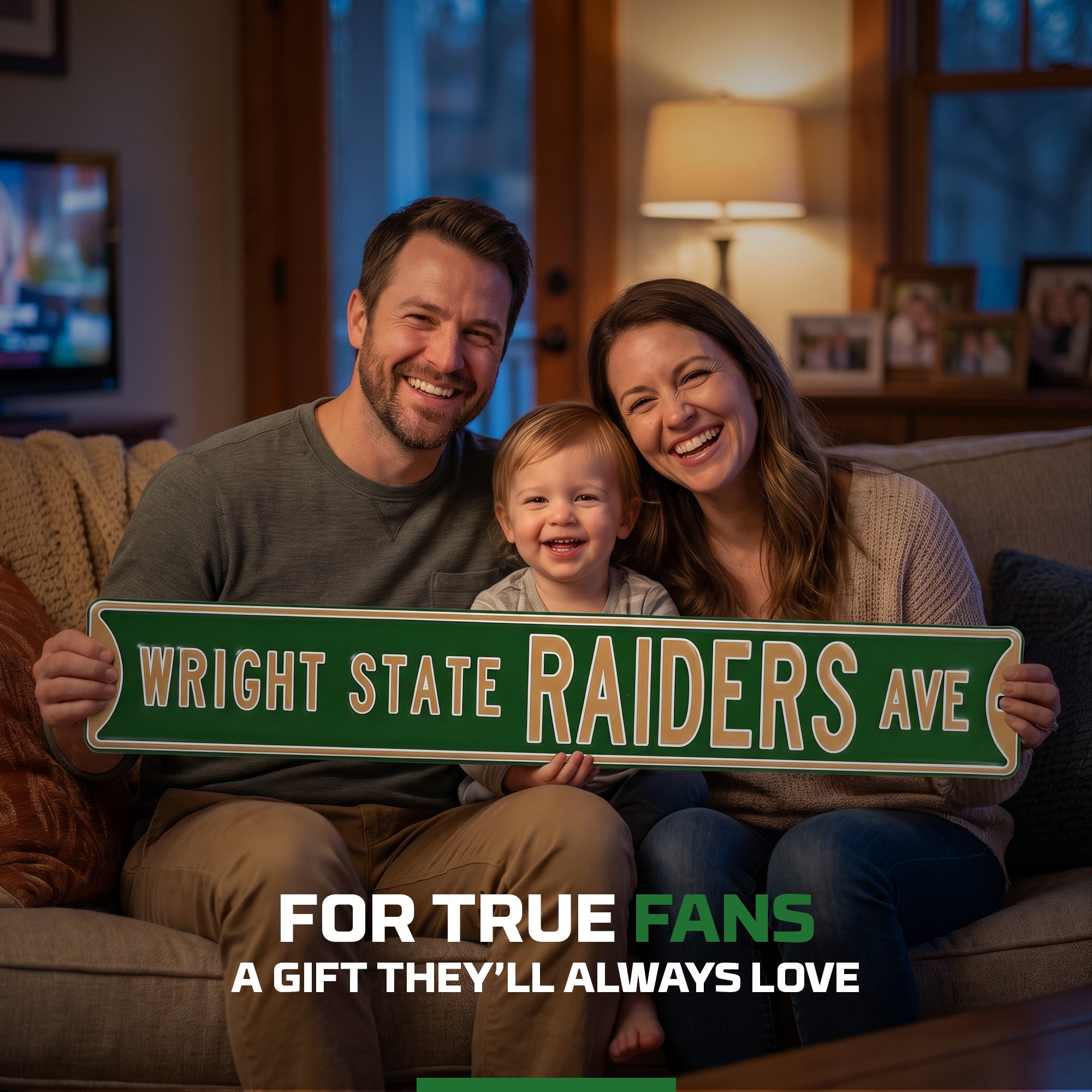 Wright State Raiders - RAIDERS AVE - Embossed Steel Street Sign