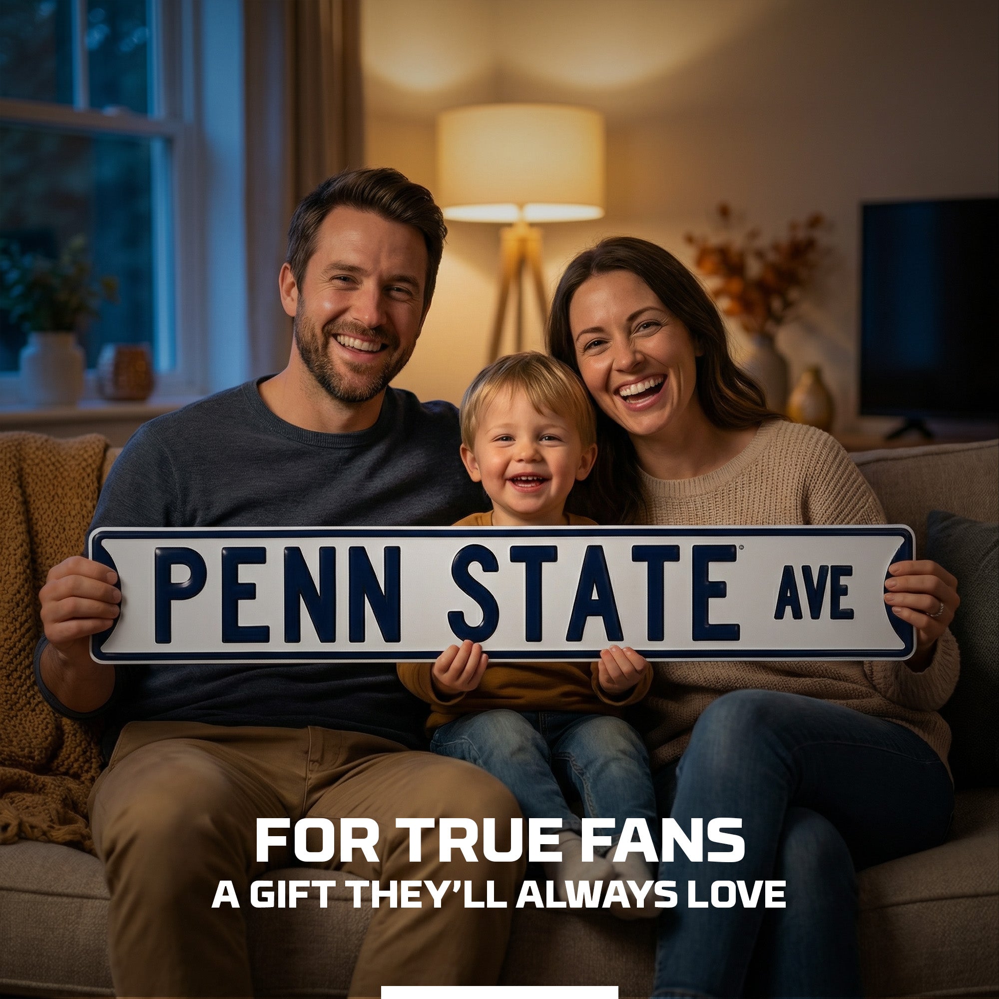 Penn State Nittany Lions - PENN STATE AVE - Embossed Steel Street Sign
