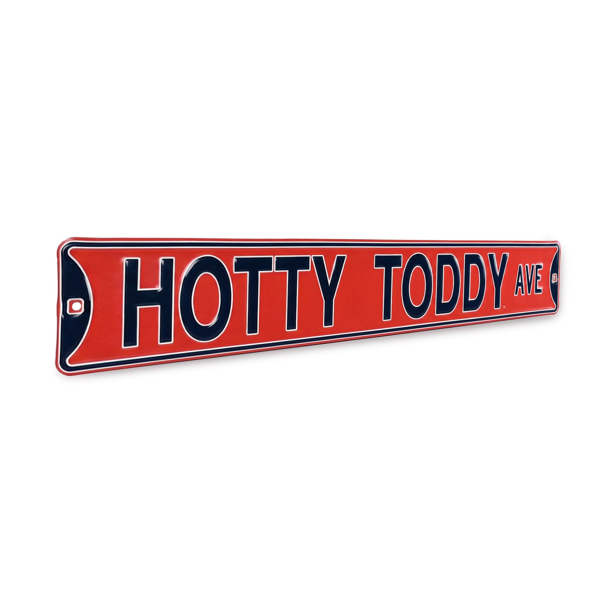 Ole Miss Rebels - HOTTY TODDY AVE - Embossed Steel Street Sign