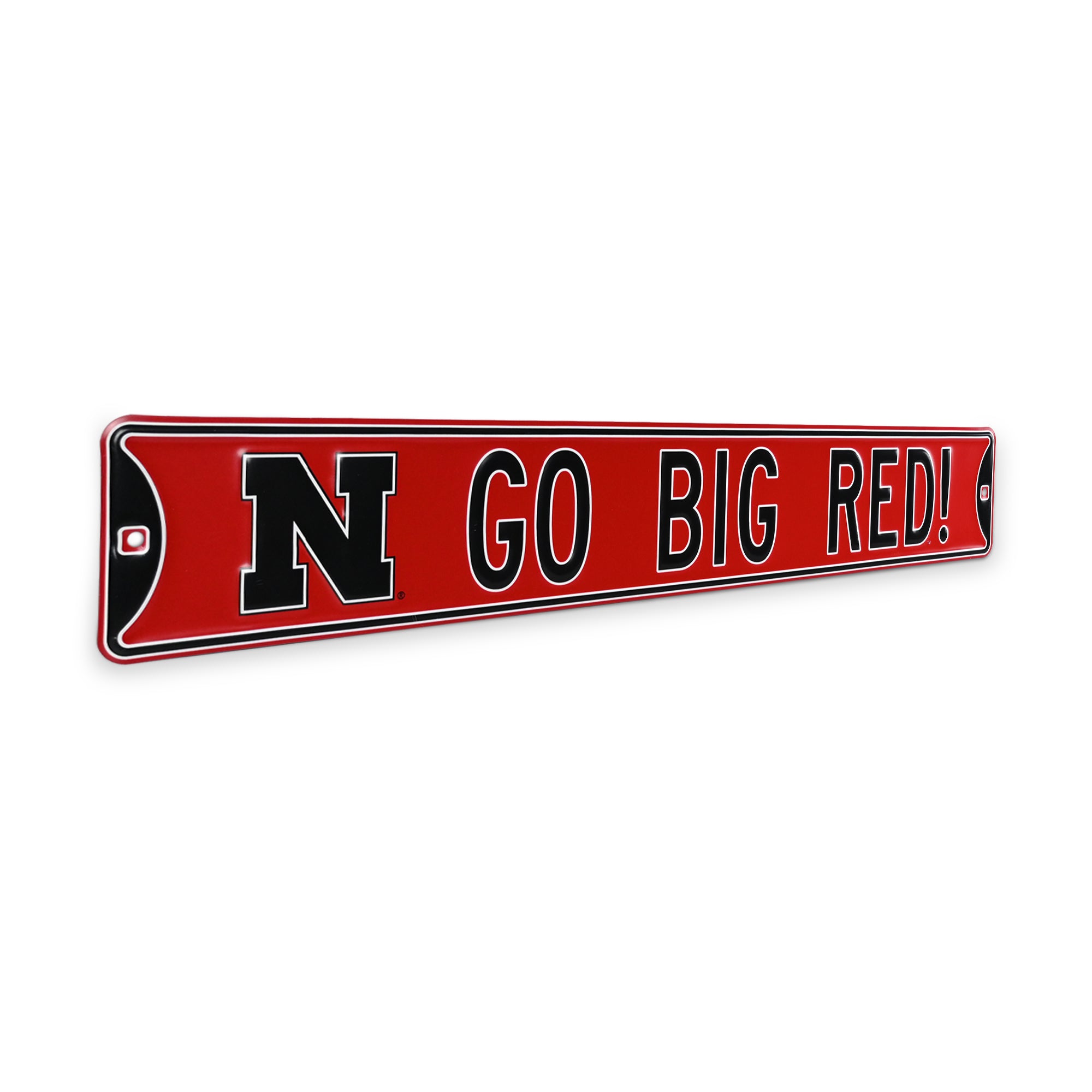 Nebraska Cornhuskers - GO BIG RED! - Embossed Steel Street Sign