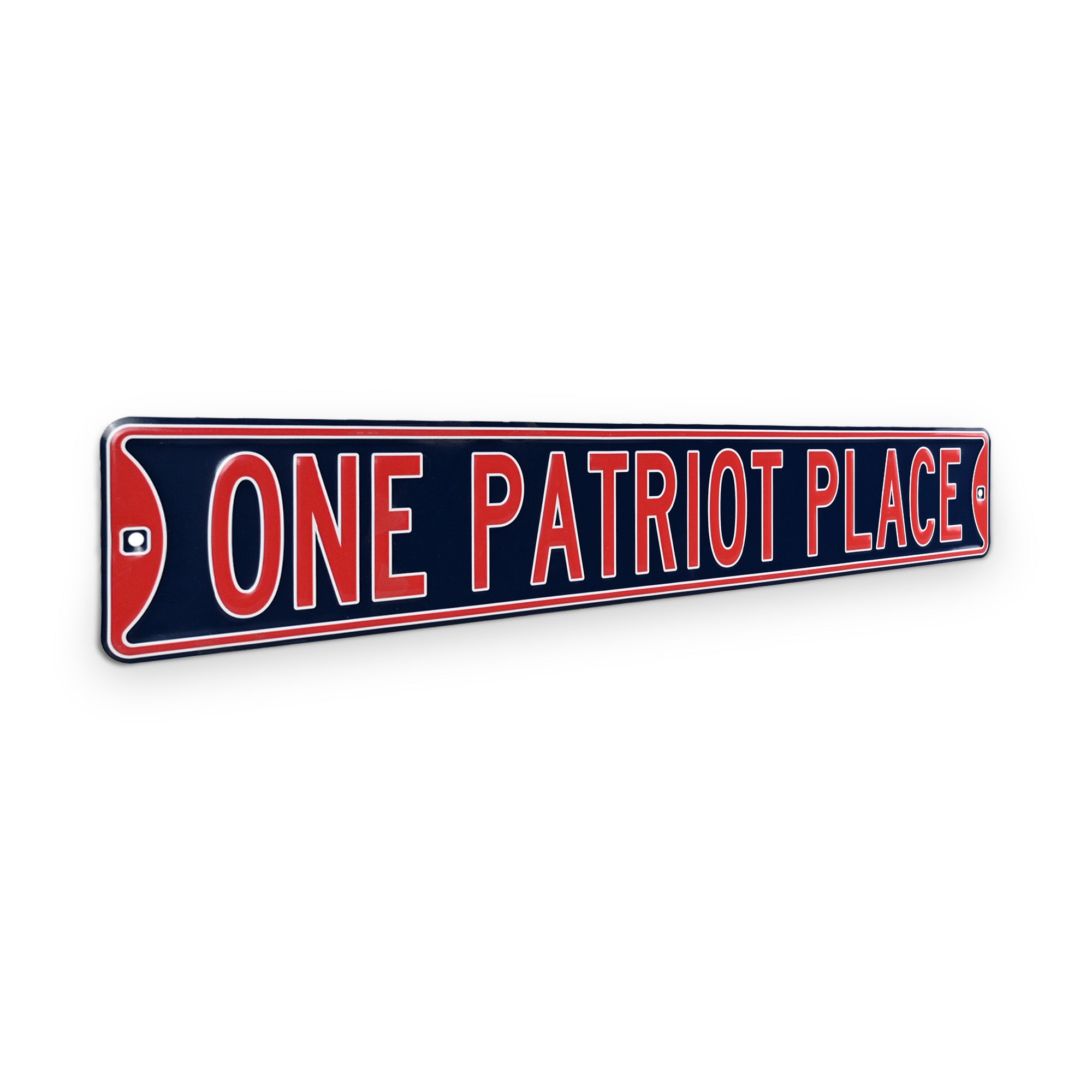 New England Patriots - ONE PATRIOT PLACE - Embossed Steel Street Sign