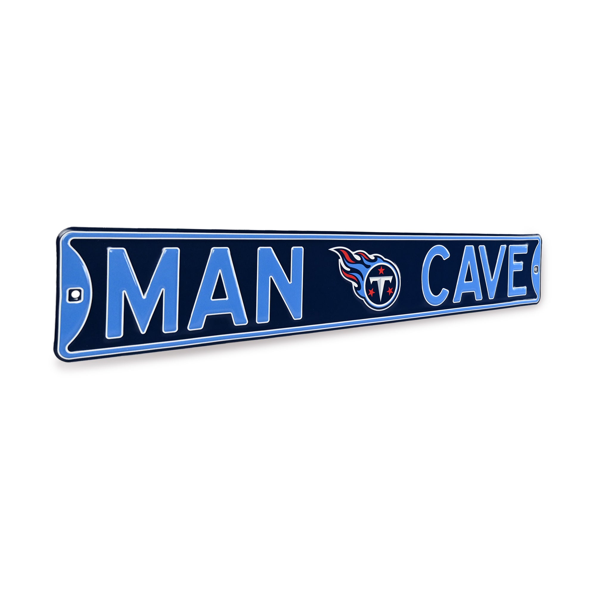 Tennessee Titans - MAN CAVE - Embossed Steel Street Sign