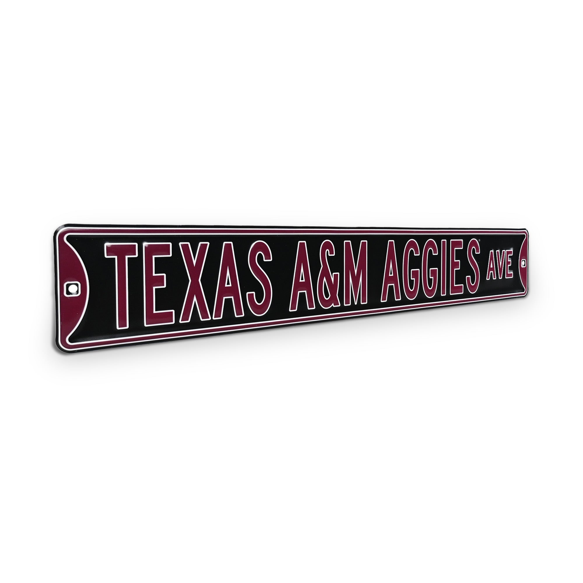 Texas A&M Aggies - AGGIES AVE - Embossed Steel Street Sign