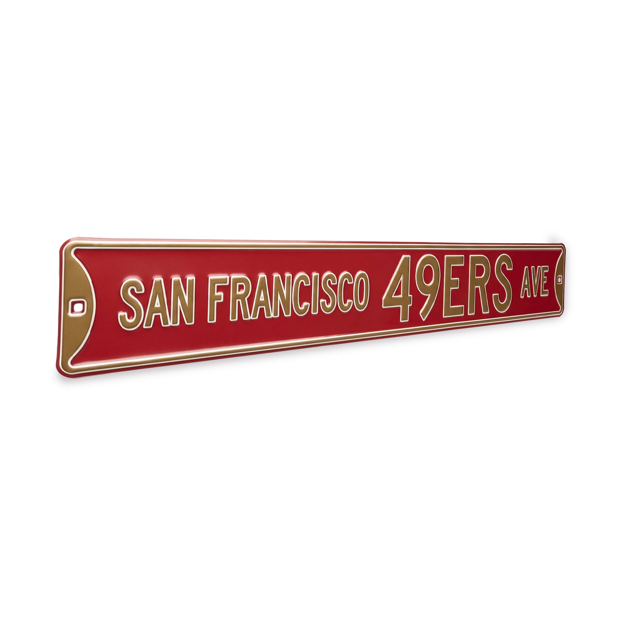 San Francisco 49ers - SAN FRANCISCO 49ERS AVE - Embossed Steel Street Sign