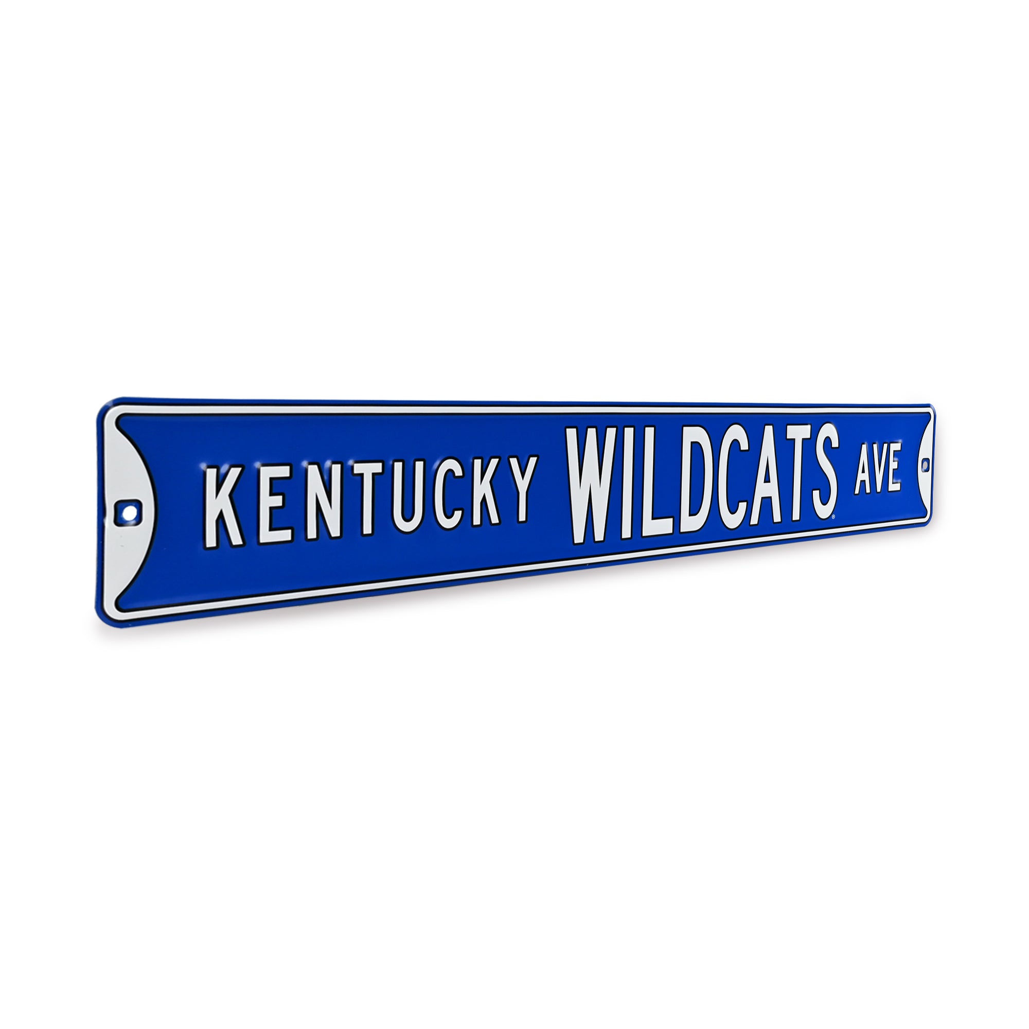 Kentucky Wildcats - KENTUCKY WILDCATS AVE - Embossed Steel Street Sign