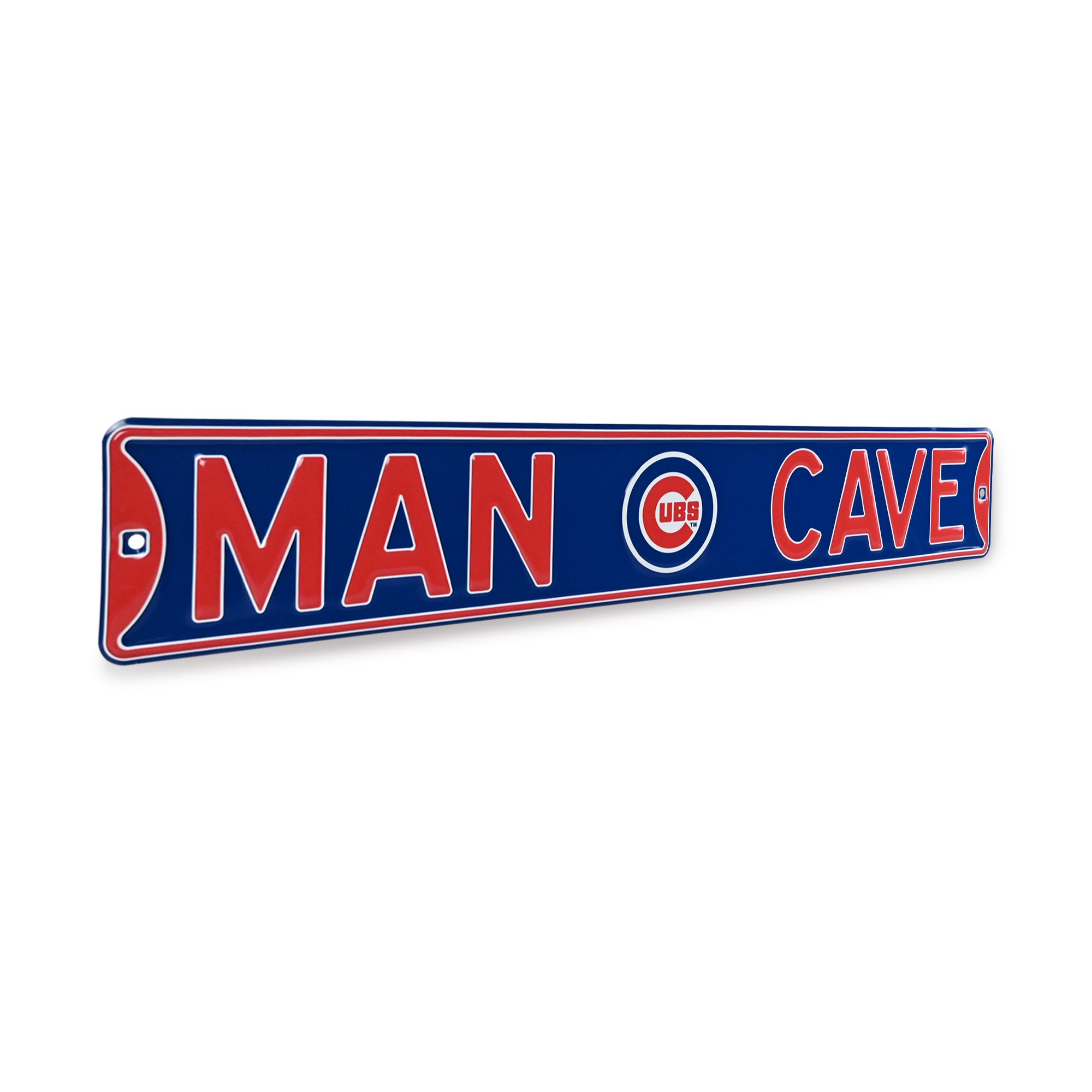 Chicago Cubs - MAN CAVE - Embossed Steel Street Sign