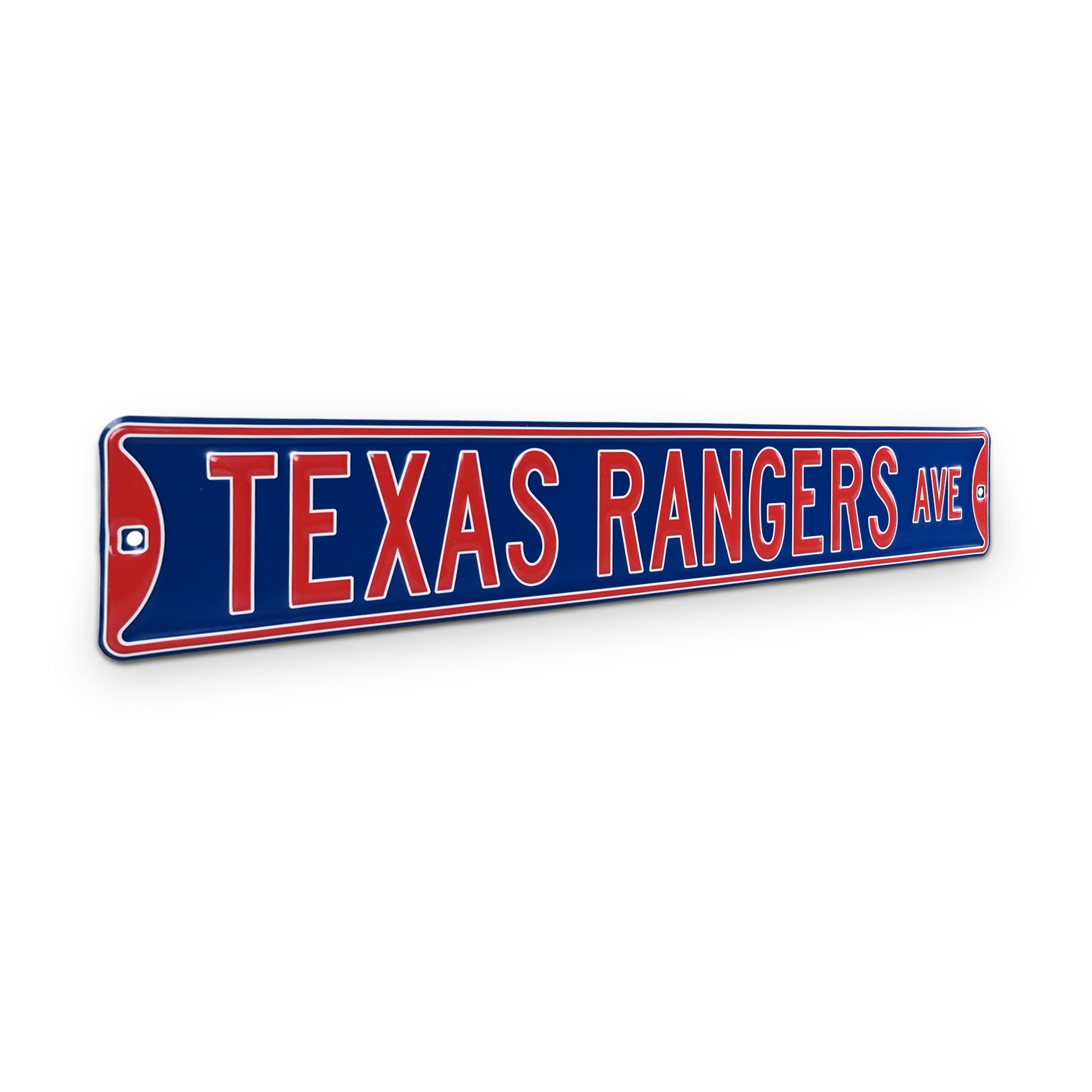 Texas Rangers - TEXAS RANGERS AVE - Embossed Steel Street Sign