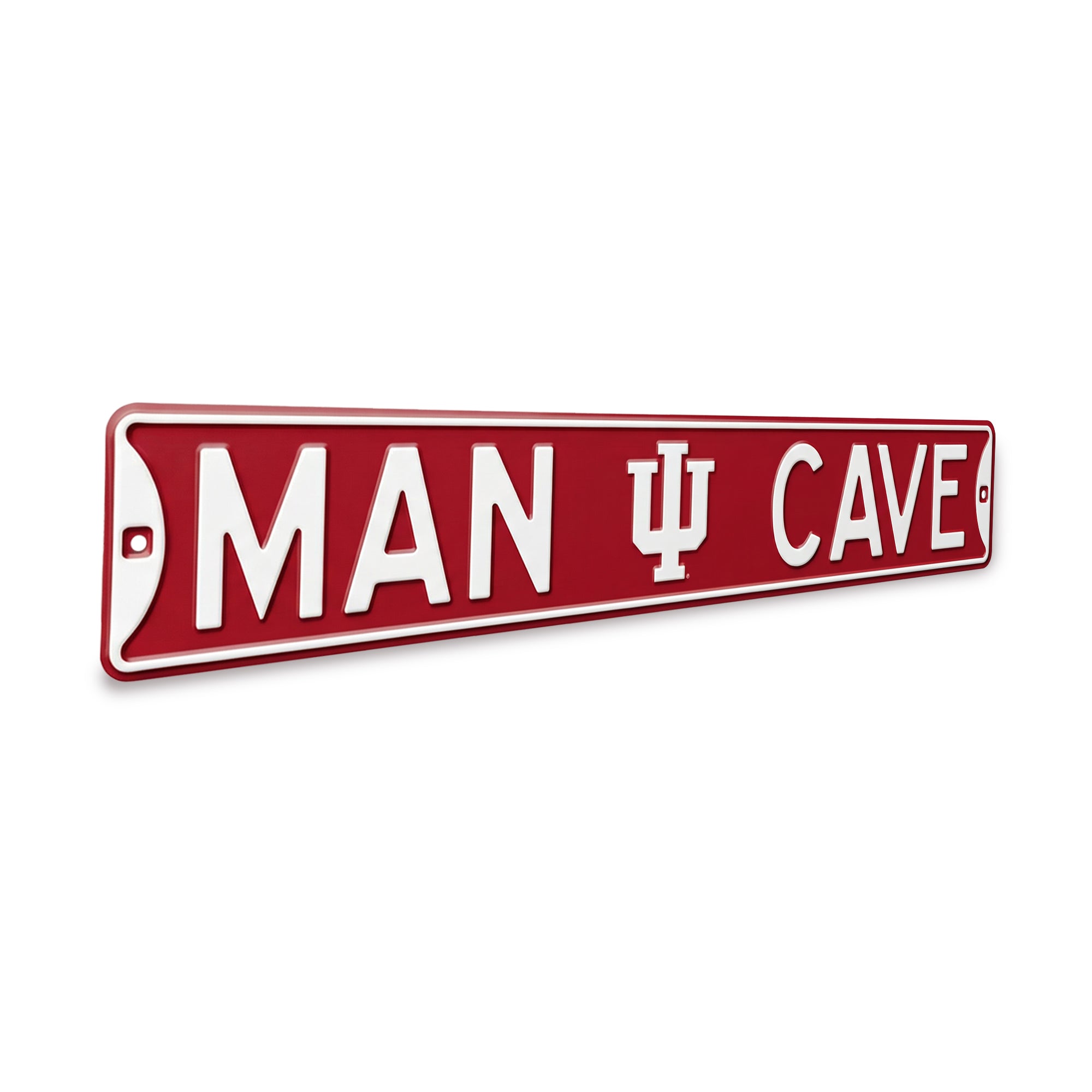 Indiana Hoosiers - MAN CAVE - Embossed Steel Street Sign