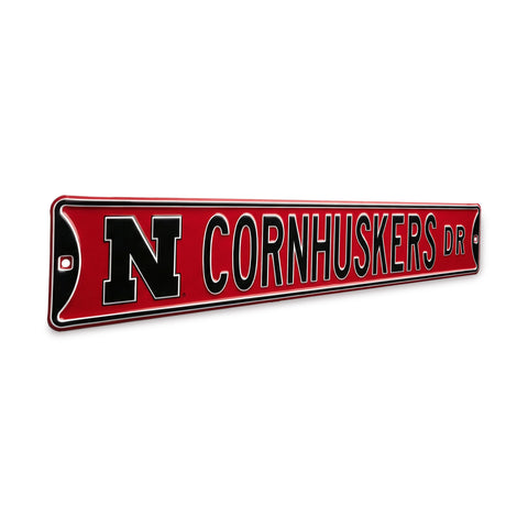 Nebraska Cornhuskers - CORNHUSKERS DR. - Embossed Steel Street Sign