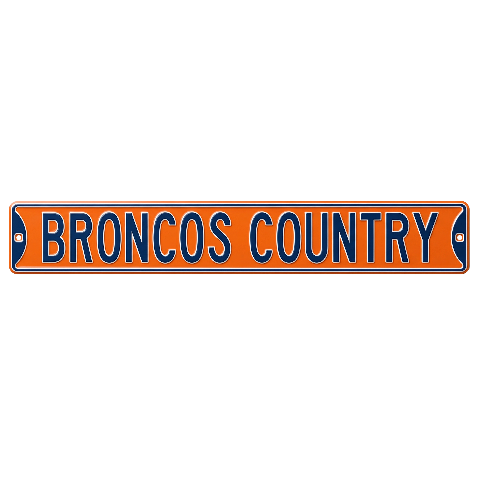 Denver Broncos - BRONCOS COUNTRY - Embossed Steel Street Sign