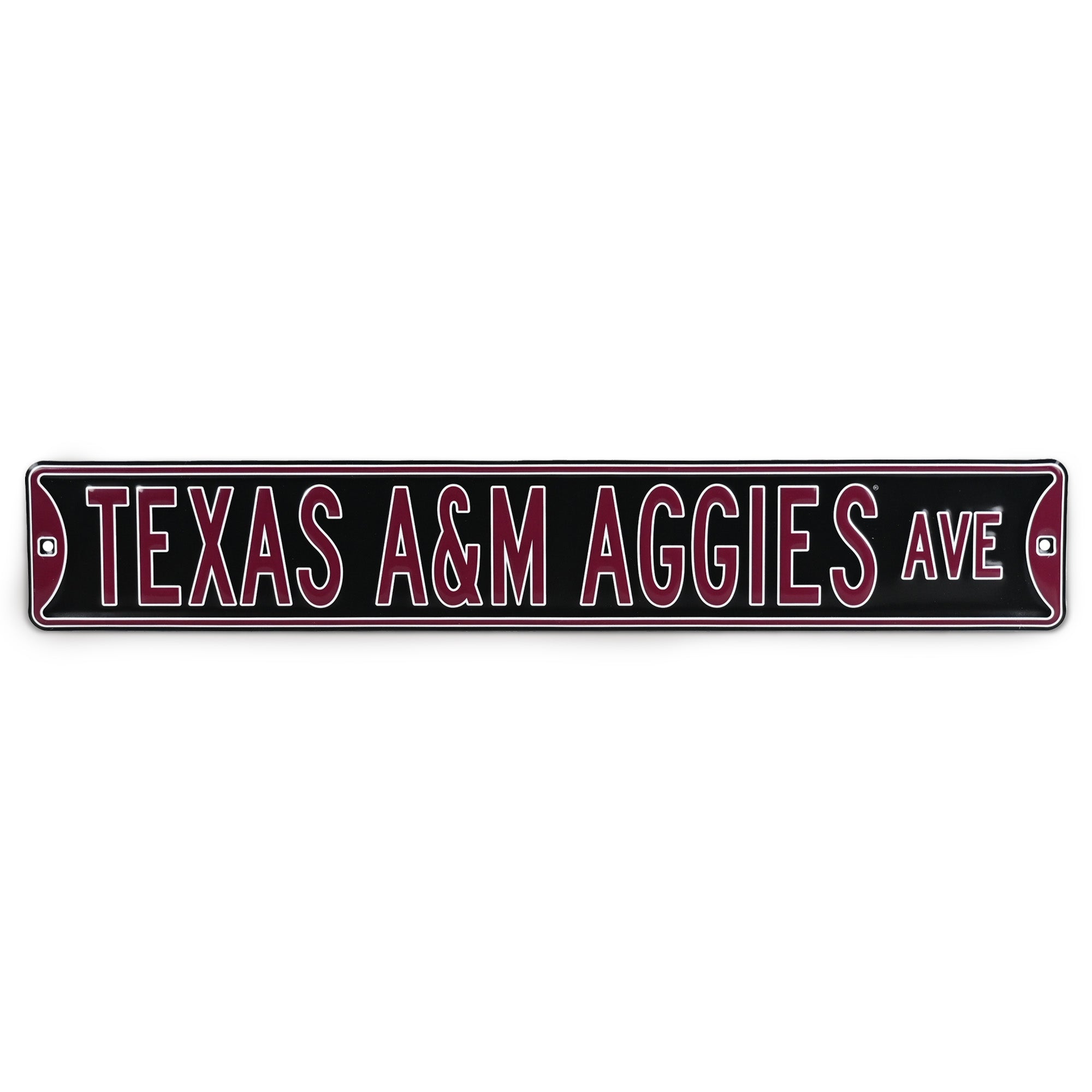 Texas A&M Aggies - AGGIES AVE - Embossed Steel Street Sign