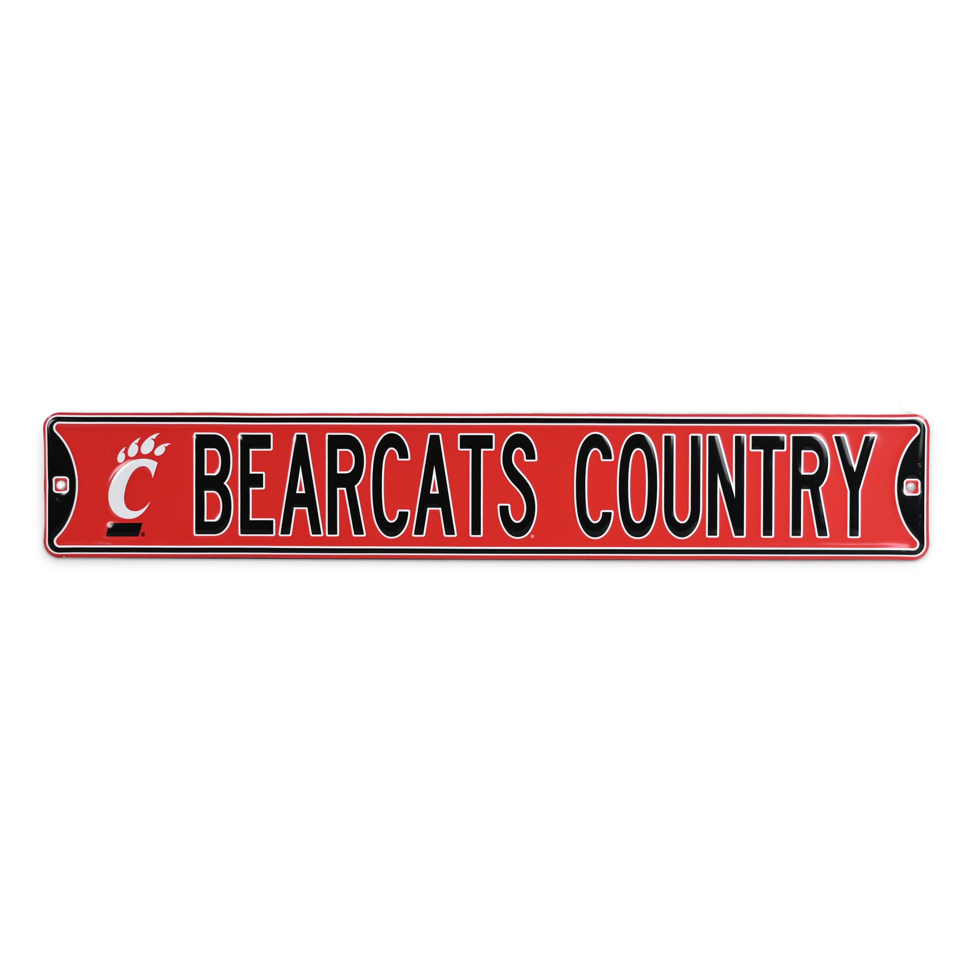 Cincinnati Bearcats - BEARCAT COUNTRY - Logo - Embossed Steel Street Sign