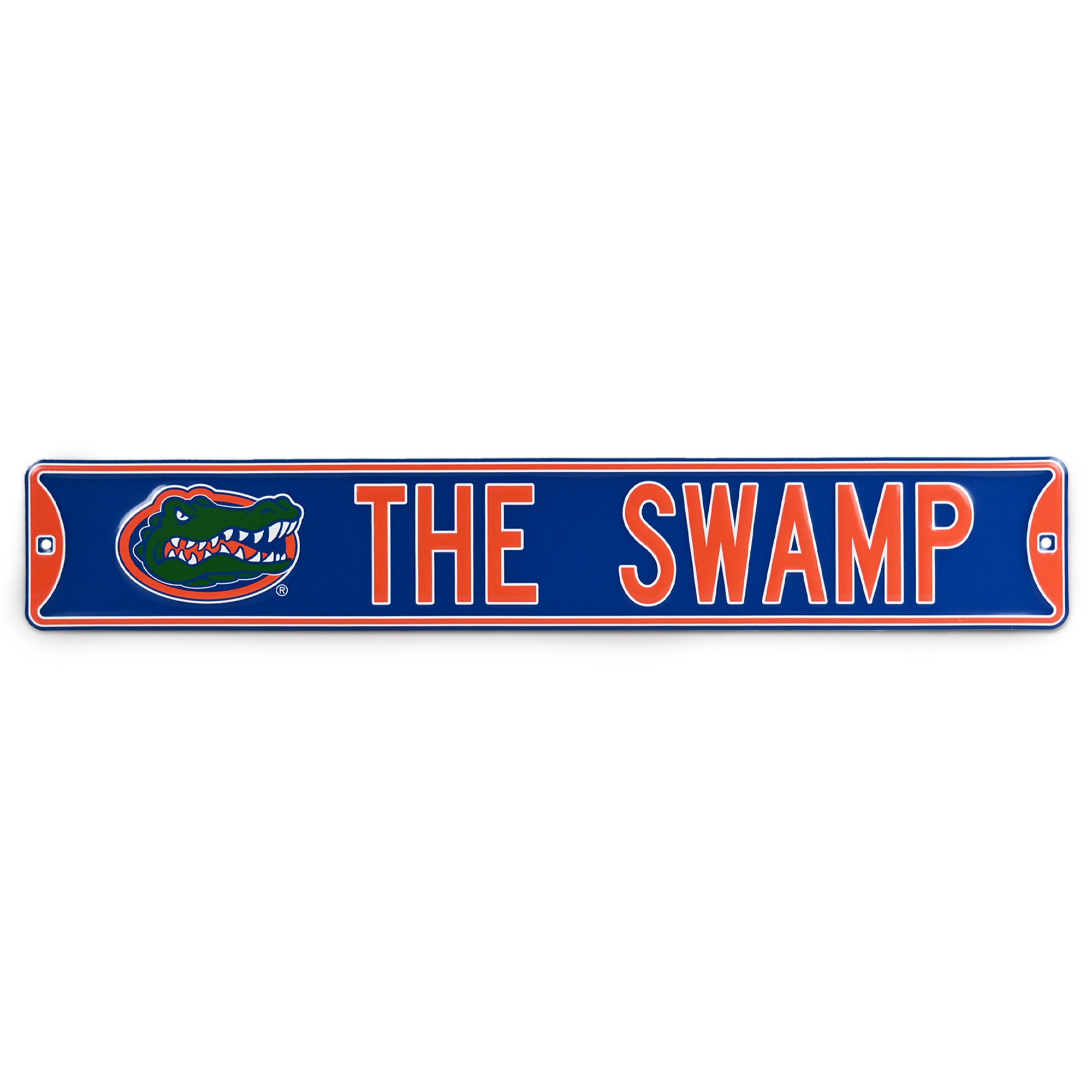 Florida Gators - THE SWAMP Gatorhead - Embossed Steel Street Sign