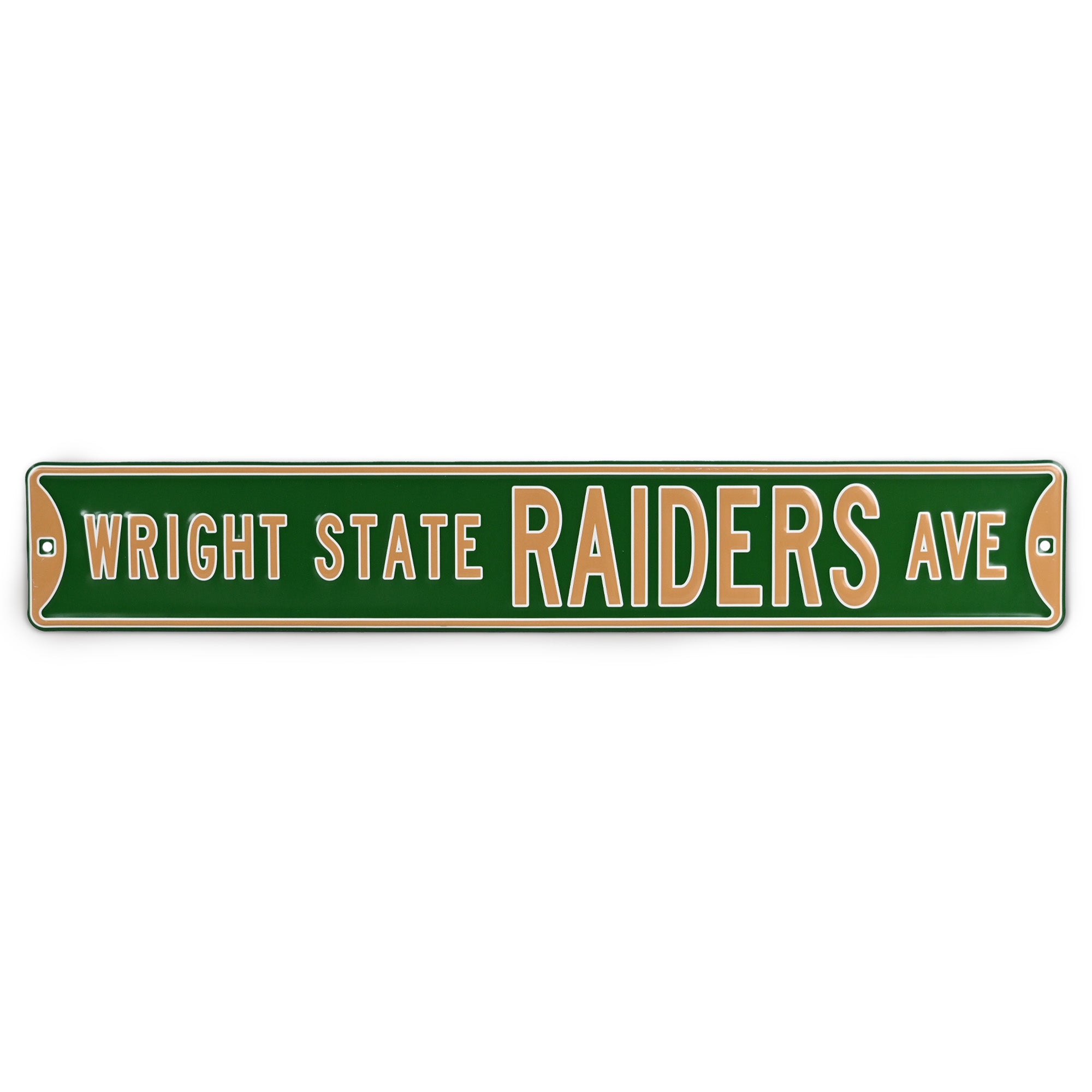 Wright State Raiders - RAIDERS AVE - Embossed Steel Street Sign