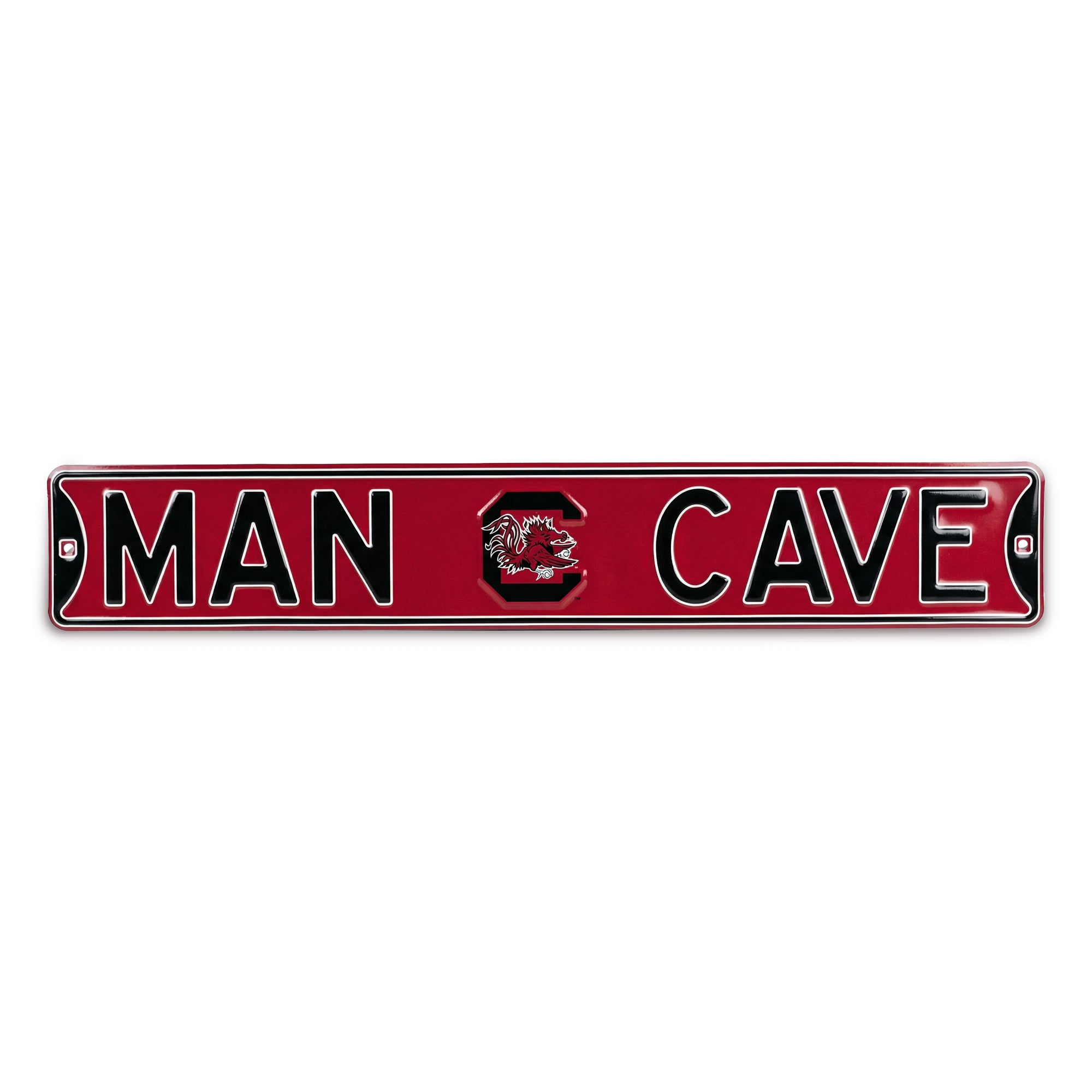 South Carolina Gamecocks - MAN CAVE - Embossed Steel Street Sign
