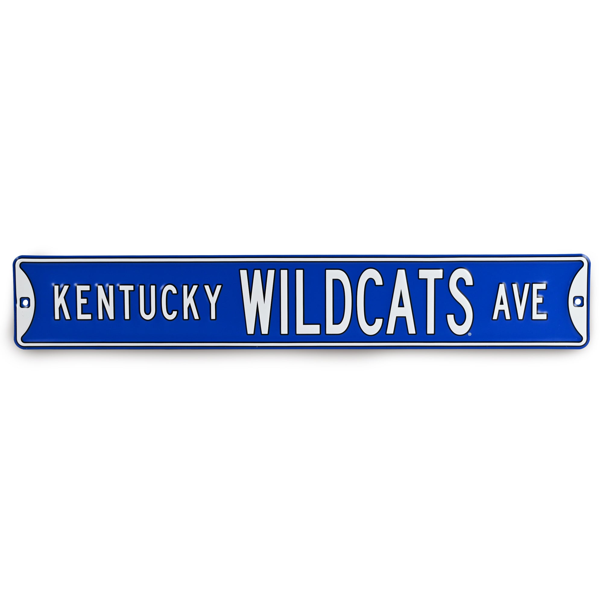 Kentucky Wildcats - KENTUCKY WILDCATS AVE - Embossed Steel Street Sign