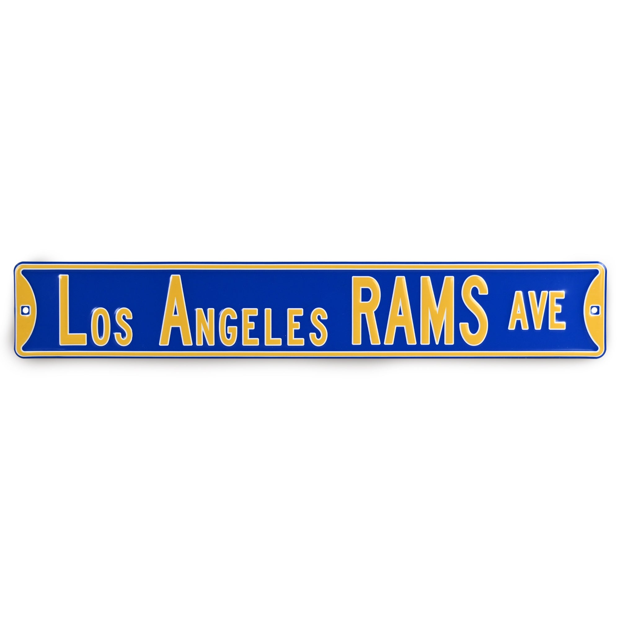 Los Angeles Rams - LOS ANGELES RAMS AVE - Embossed Steel Street Sign