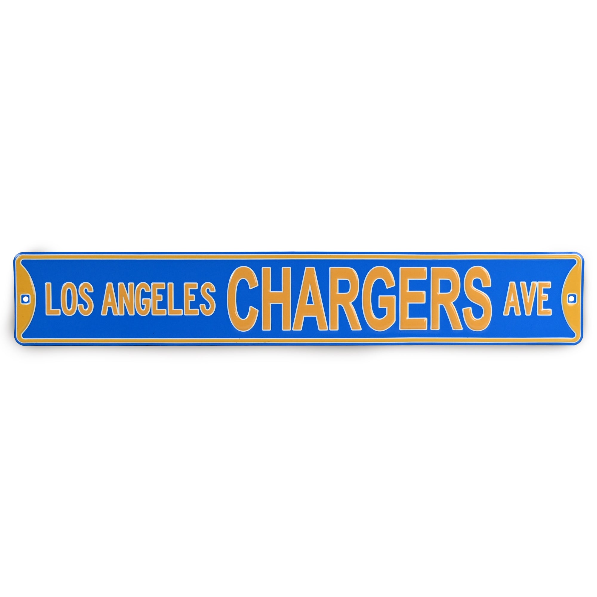 Los Angeles Chargers Ave - Embossed Steel Street Sign