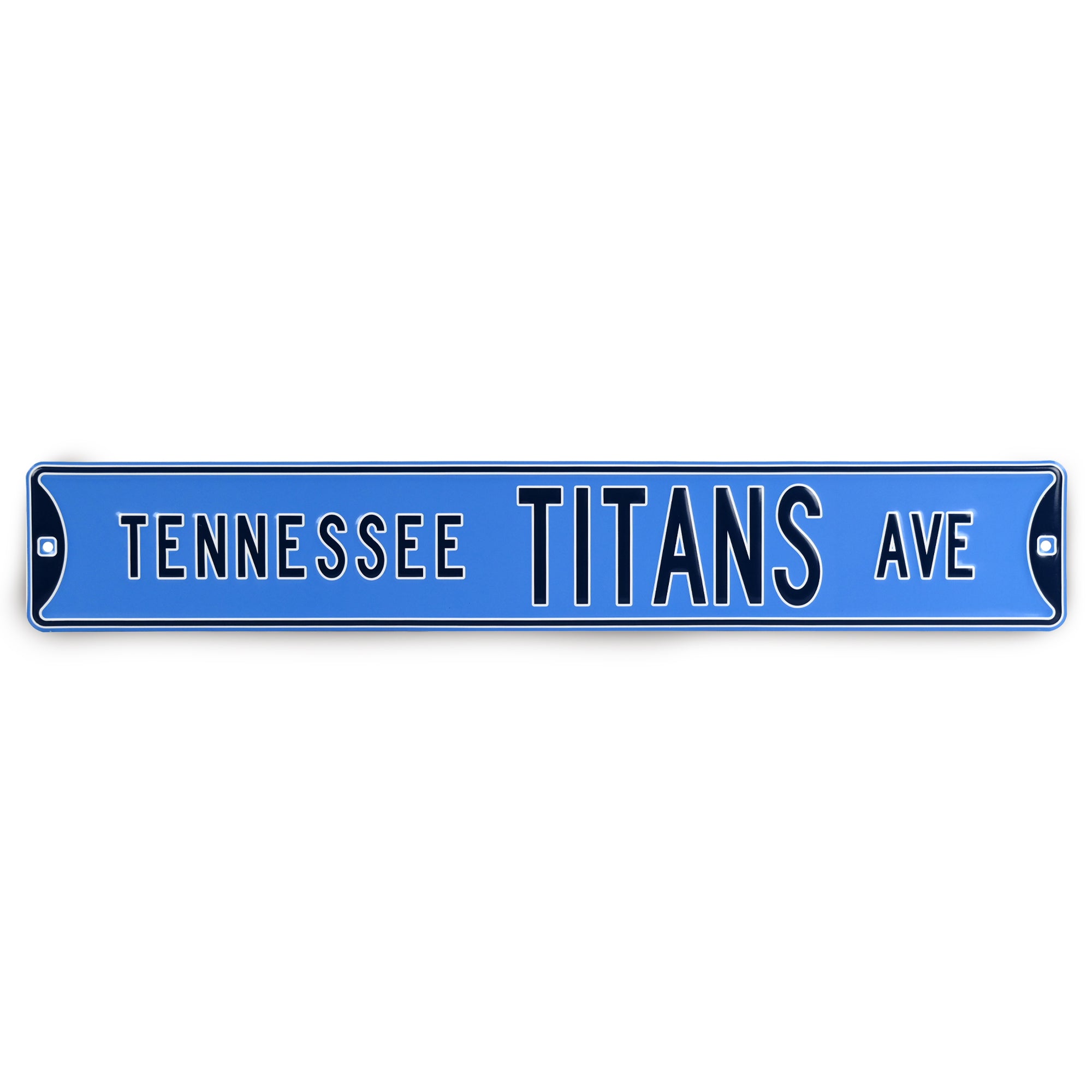 Tennessee Titans - TENNESSEE TITANS AVE - Embossed Steel Street Sign
