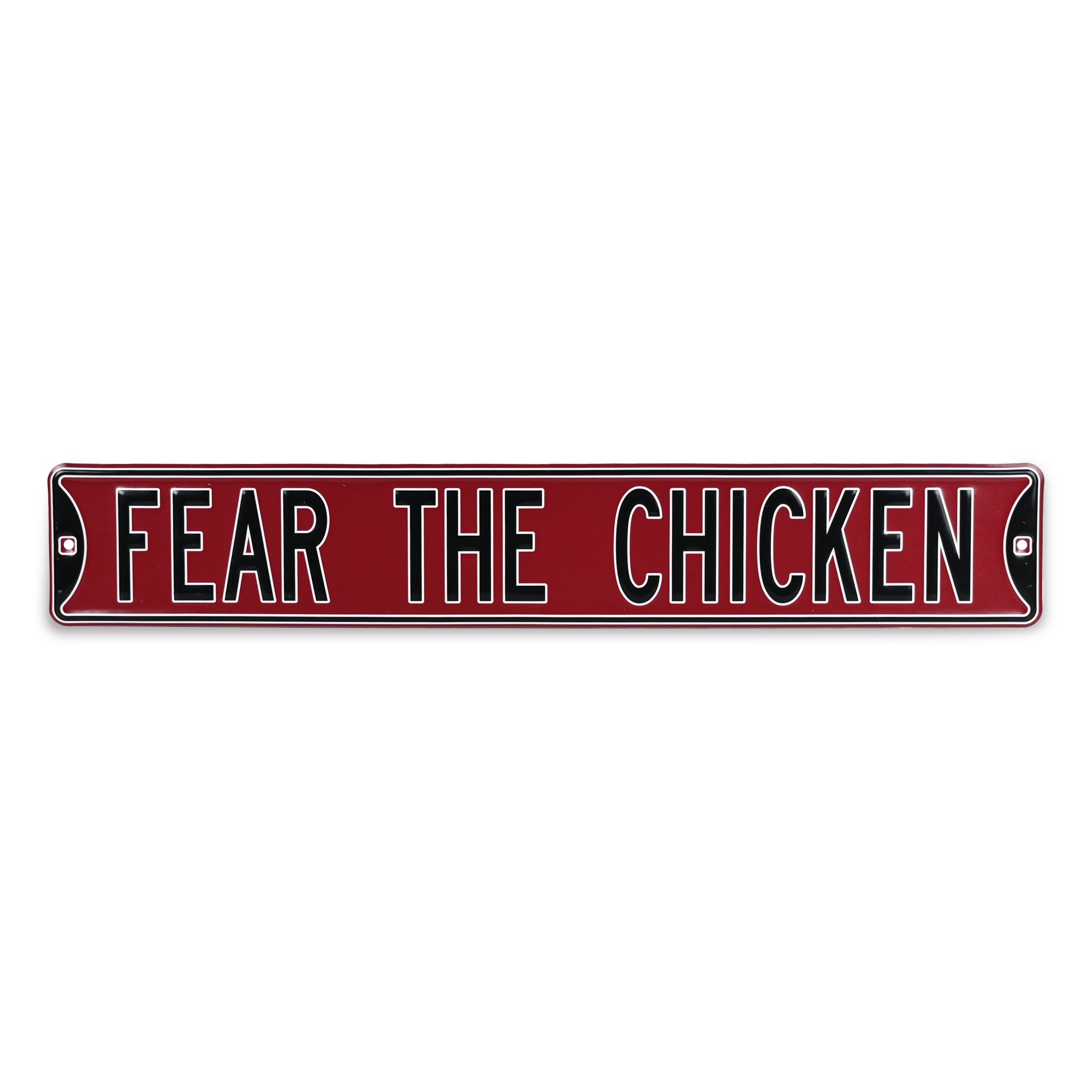 South Carolina Gamecocks - FEAR THE CHICKEN - Embossed Steel Street Sign