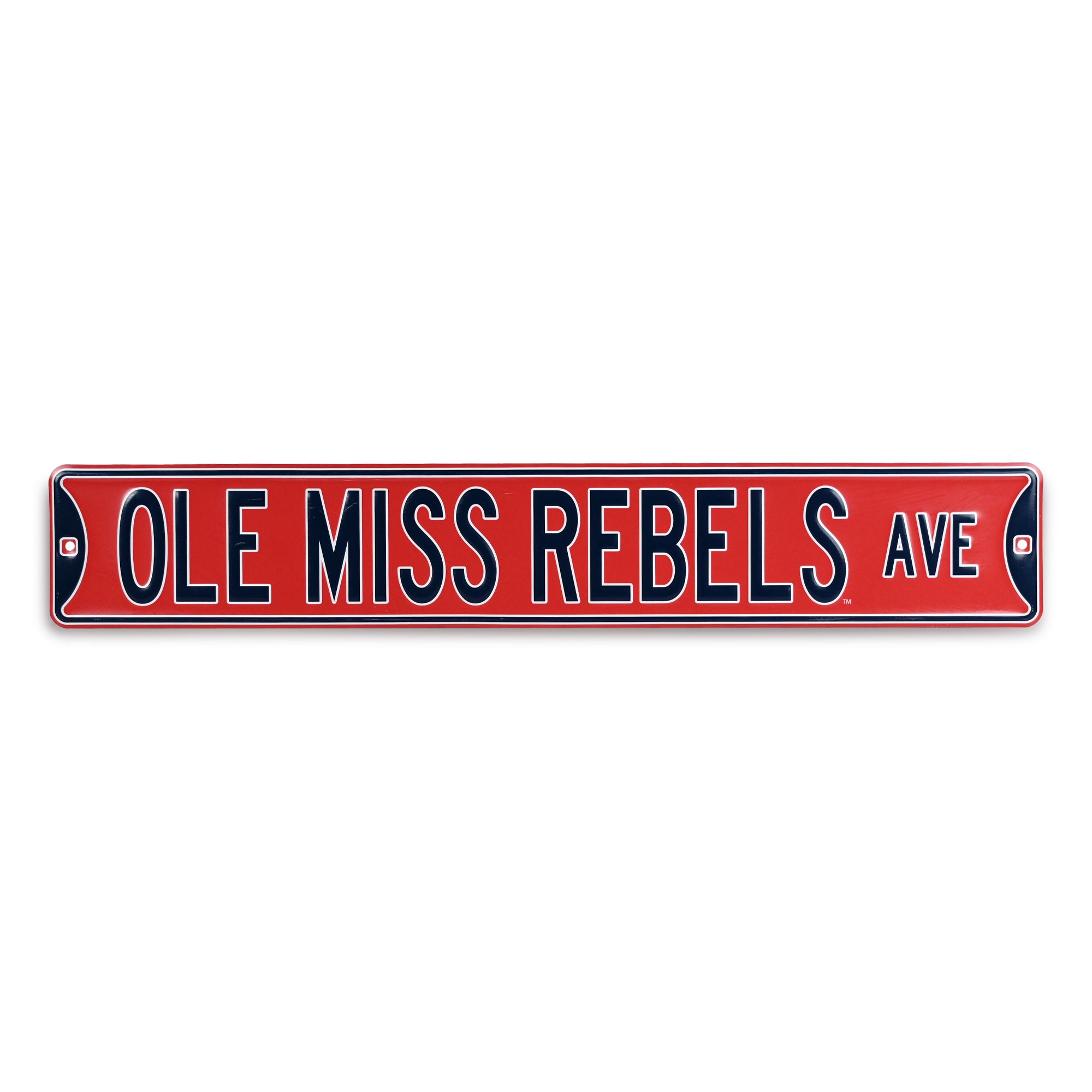 Ole Miss Rebels - OLE MISS REBELS AVE - Embossed Steel Street Sign