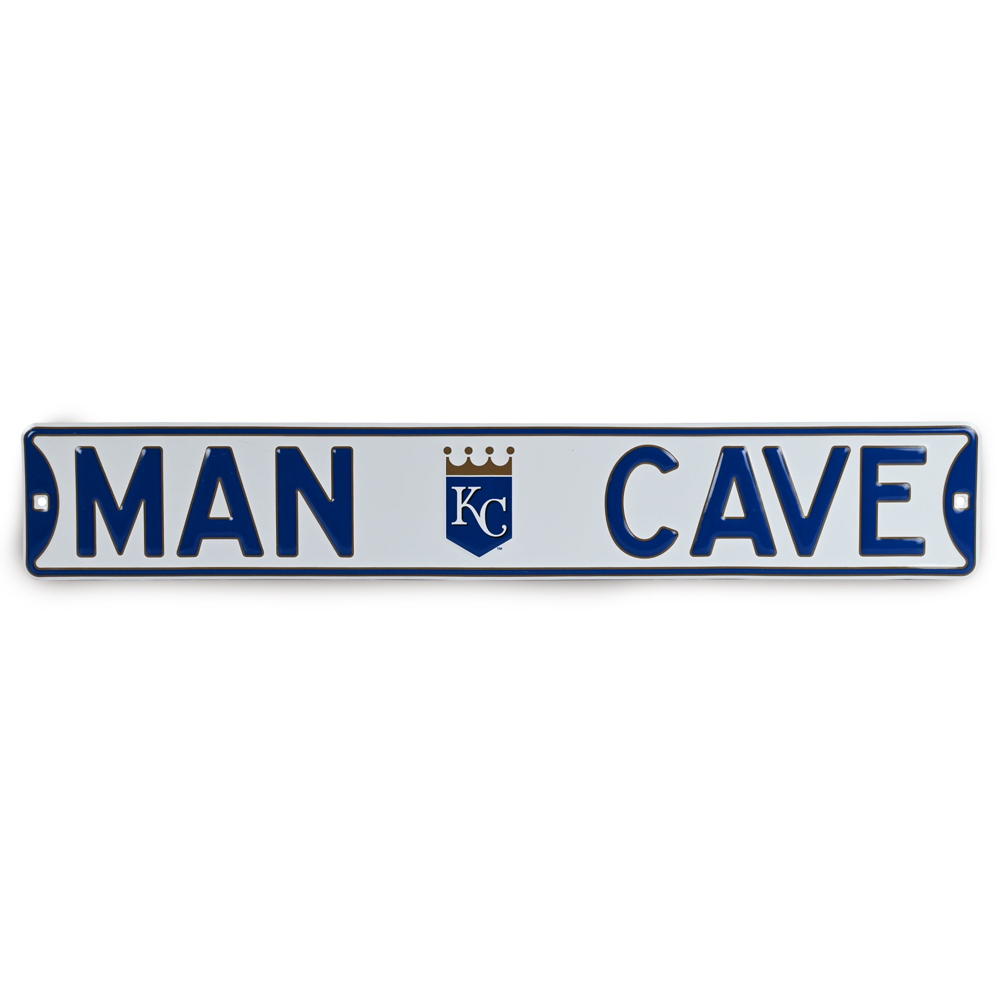 Kansas City Royals- MAN CAVE - Embossed Steel Street Sign