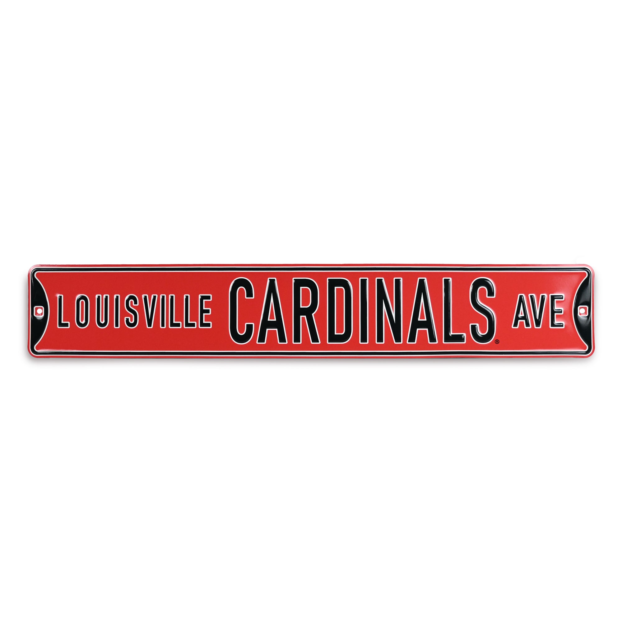 Louisville Cardinals - Embossed Steel Street Sign